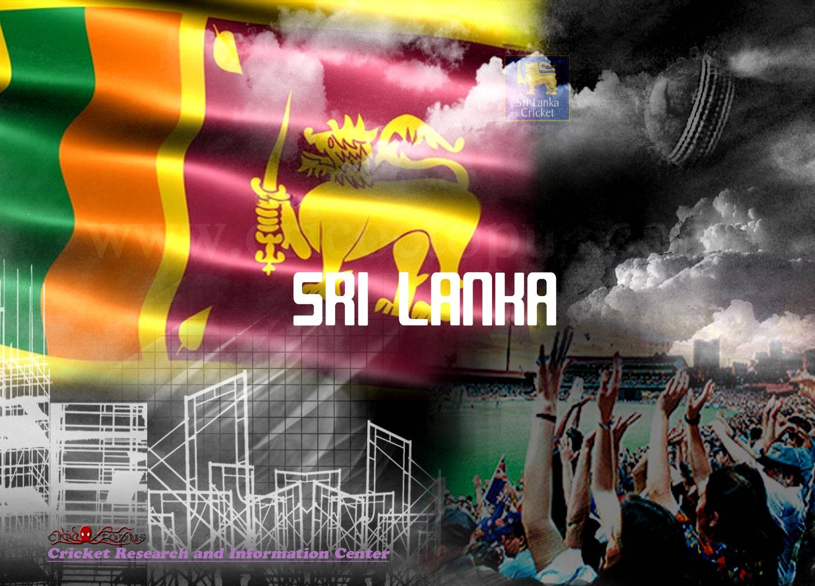 Sri Lanka Cricket, Sri Lanka flag, cricket stadium, HD Desktop Wallpaper