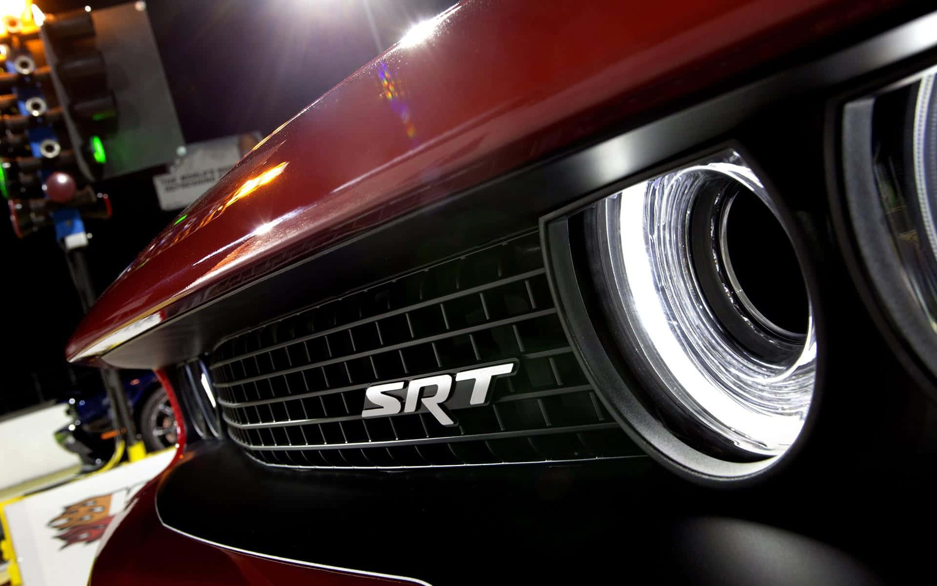 SRT, glossy red, front grille, Full HD Desktop Wallpaper