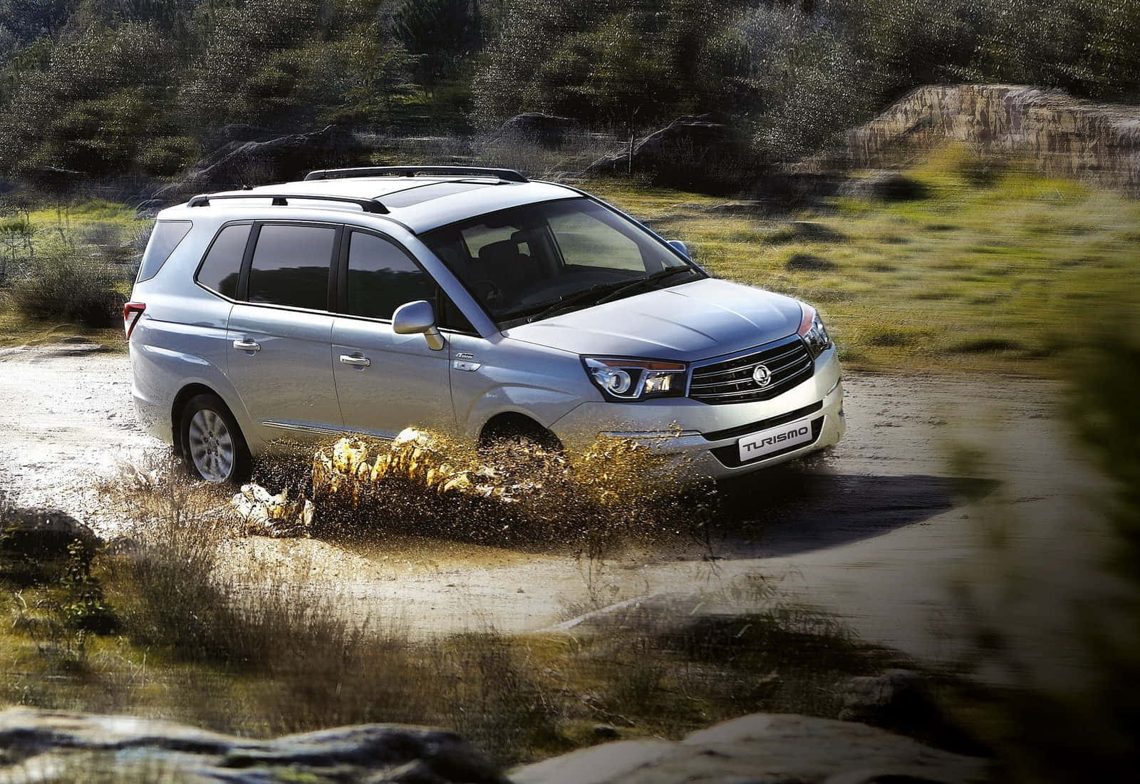 SsangYong, SUV, silver, HD Desktop Wallpaper