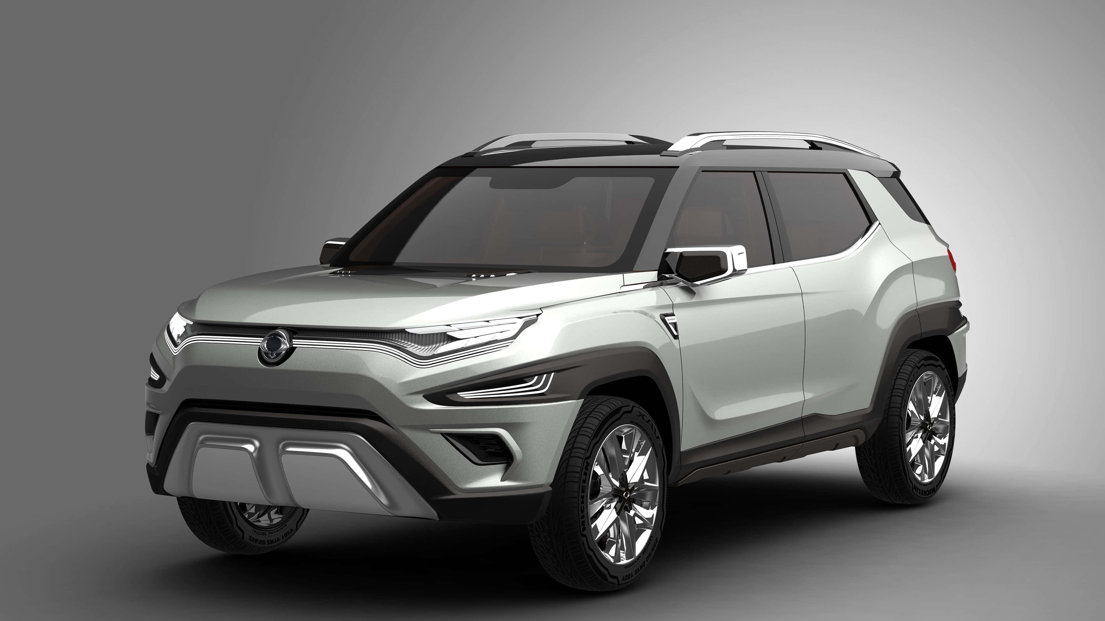Ssangyong, silver, SUV, 4K Desktop Wallpaper