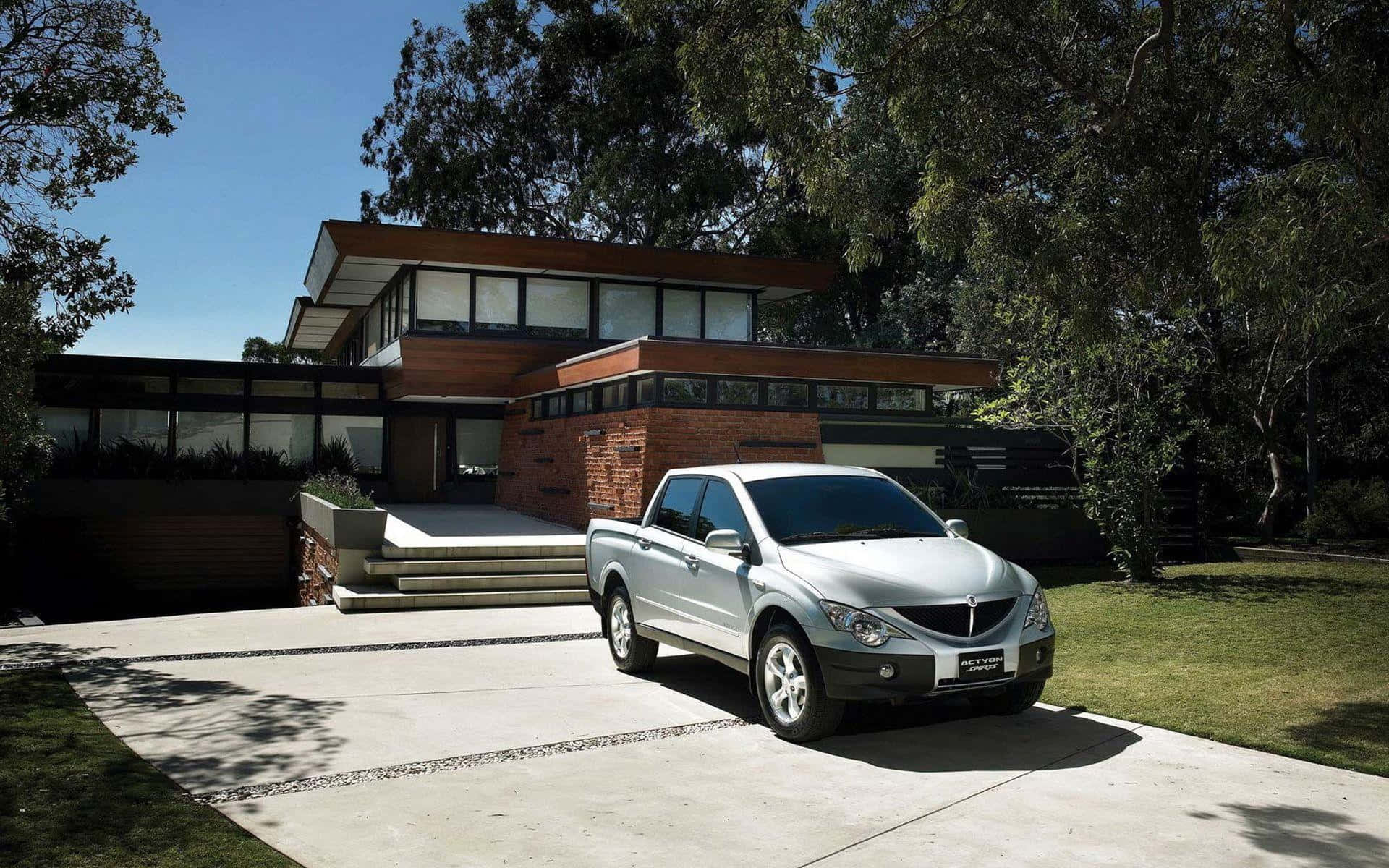 SsangYong, Sports SUV, silver, Full HD Desktop Wallpaper
