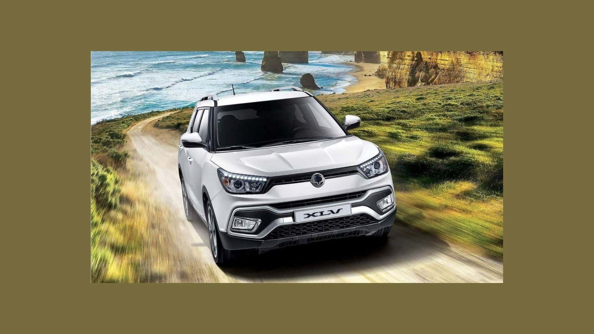 Ssangyong, luxury SUV, coastal dirt road, Full HD Desktop Wallpaper