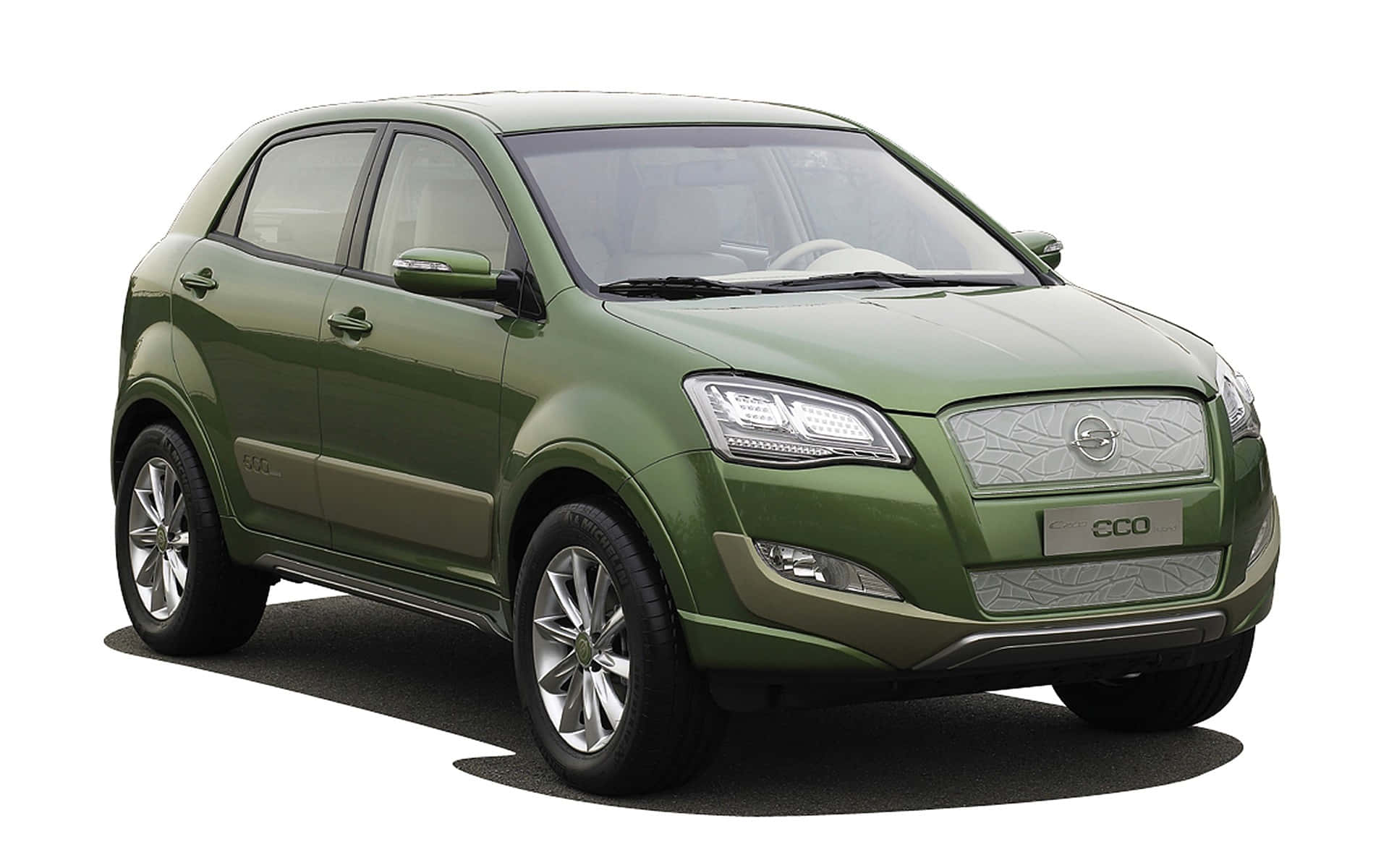 Ssangyong, olive green, silver alloy wheels, Full HD Desktop Wallpaper