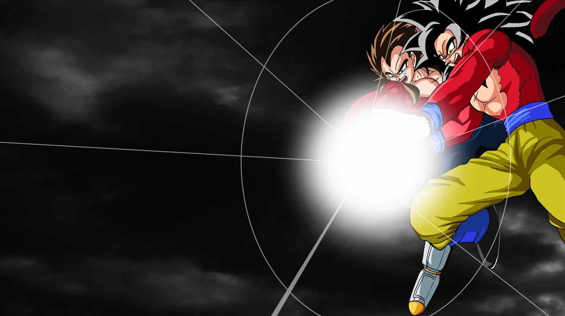 Ssj4 Gogeta, anime warriors, midair, HD Desktop Wallpaper