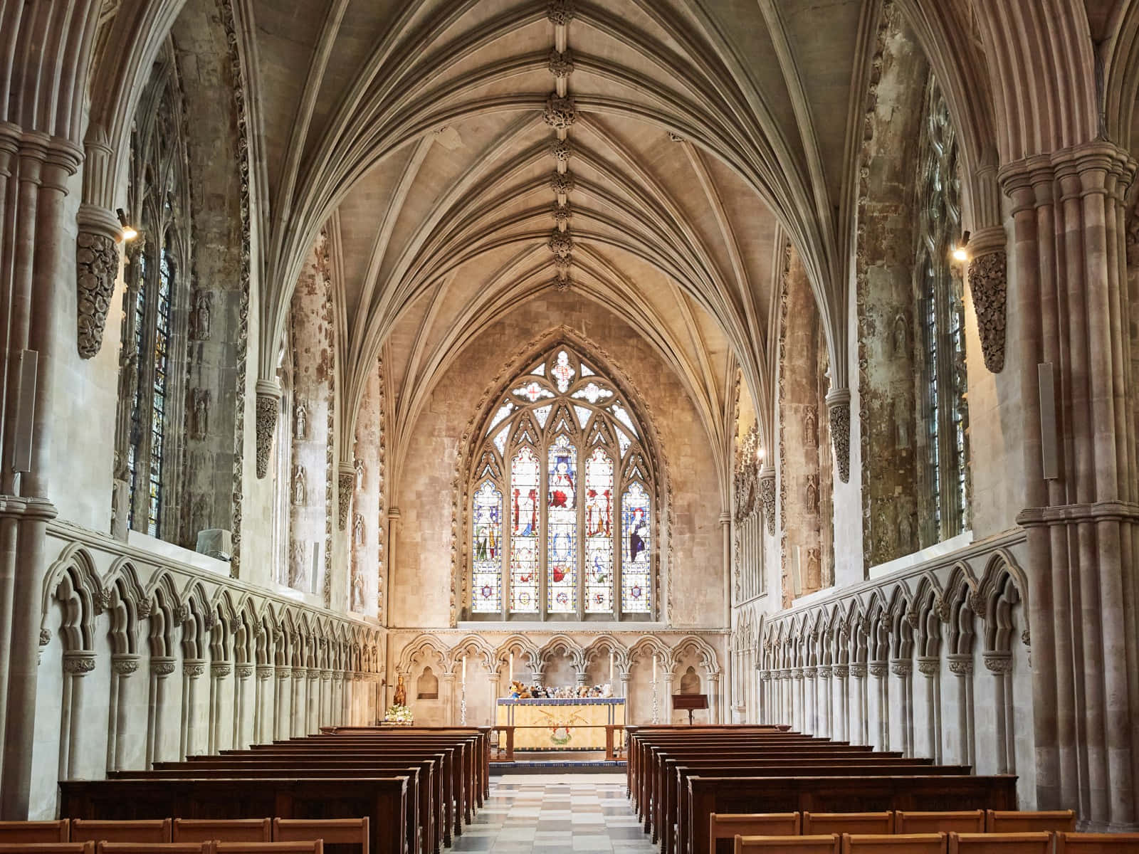 St Albans, United Kingdom, Gothic cathedral, HD Desktop Wallpaper