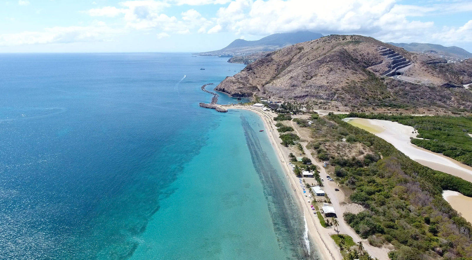 St Kitts And Nevis, coastline, turquoise waters, HD Desktop Wallpaper