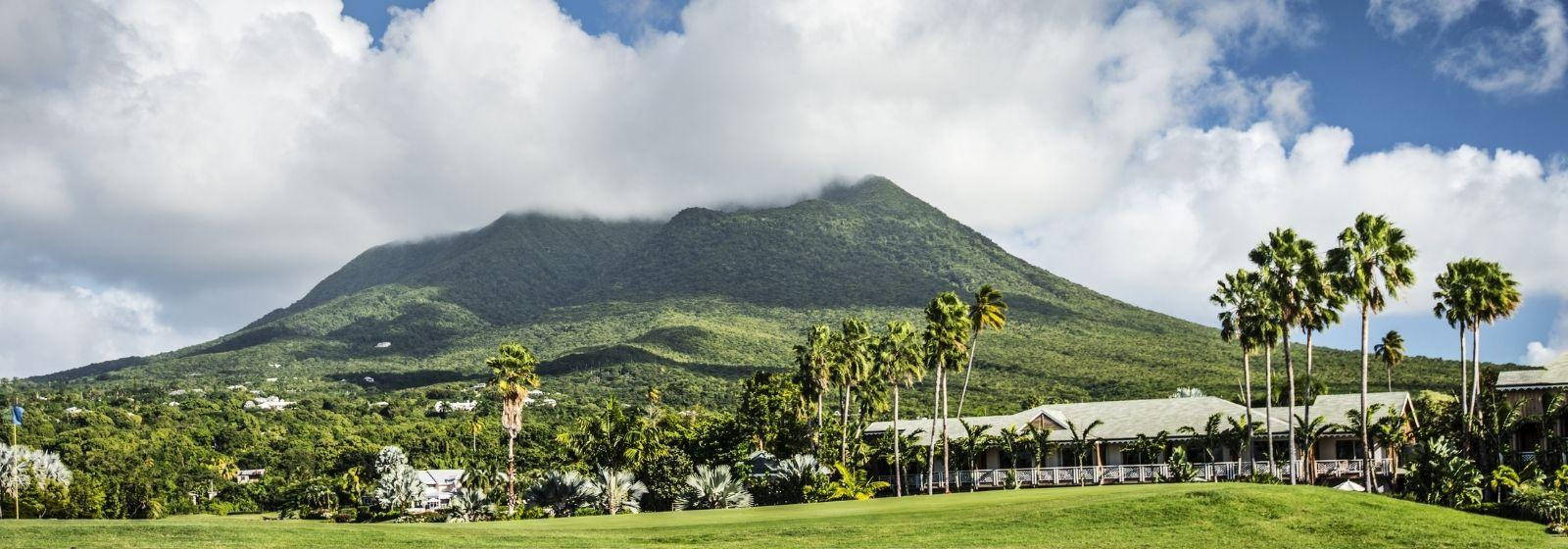 Majestic Mountain Landscape, St Kitts and Nevis, tropical resort, HD Desktop Wallpaper