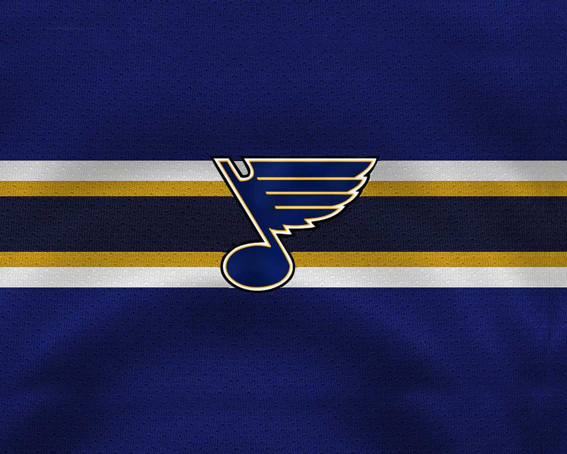 St Louis Blues, blue fabric, gold and white stripes, Full HD Desktop Wallpaper
