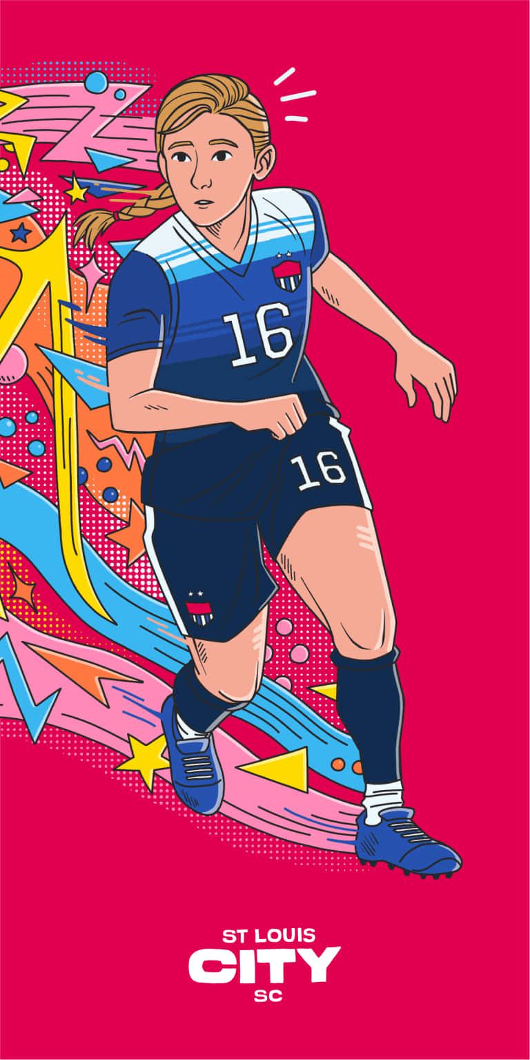 St. Louis City SC, blue jersey number 16, vibrant pink background, HD Phone Wallpaper