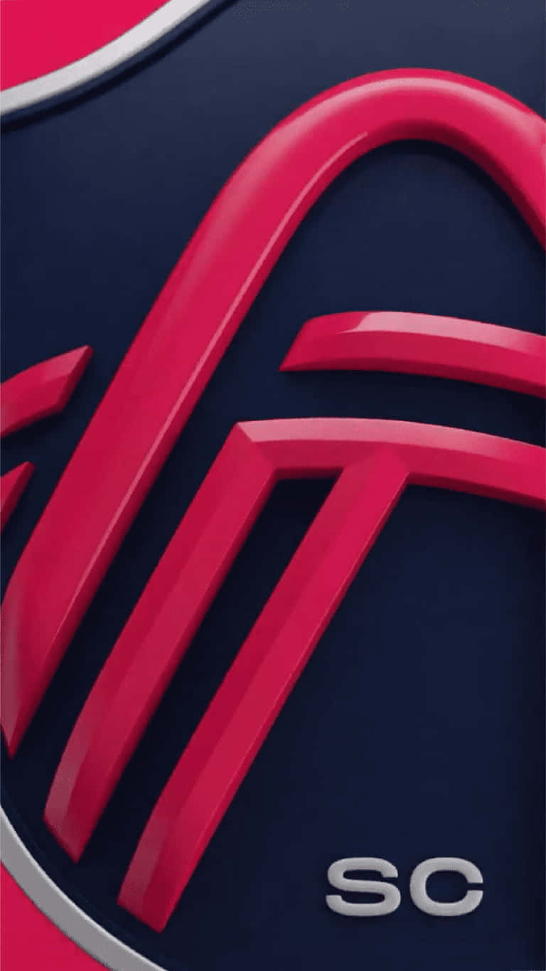 St Louis City SC, red 3D logo, silver accents, HD Phone Wallpaper