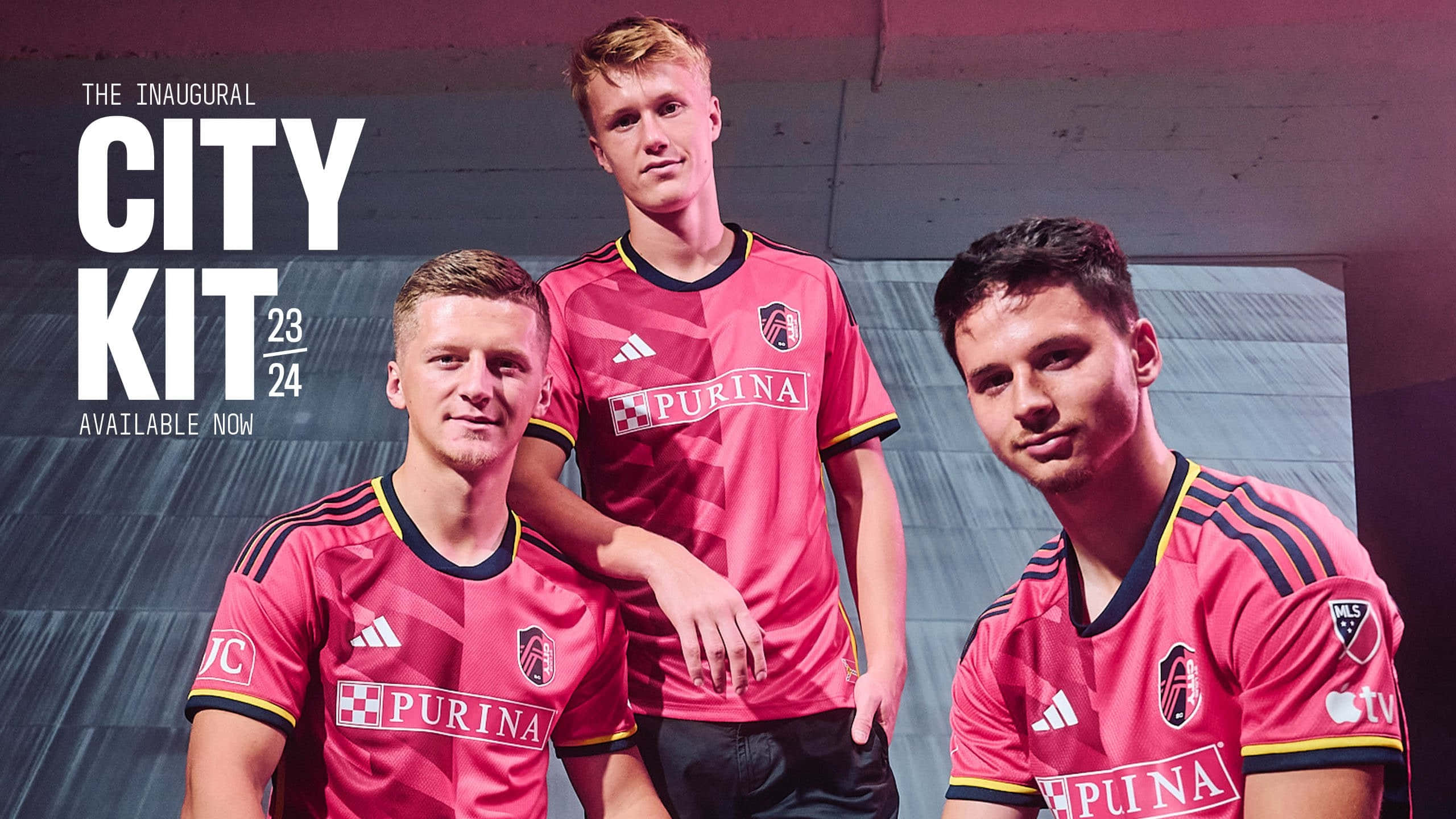 St Louis City Sc, City Kit, pink jerseys, 2K Desktop Wallpaper