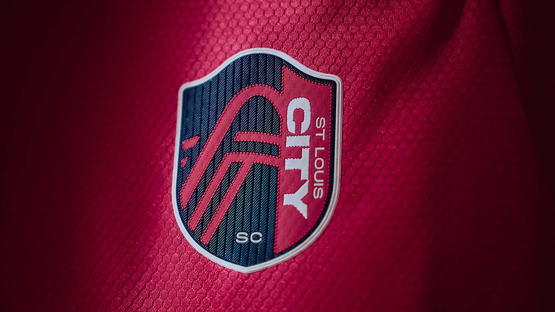 St Louis City SC, soccer team crest, embroidered, Full HD Desktop Wallpaper