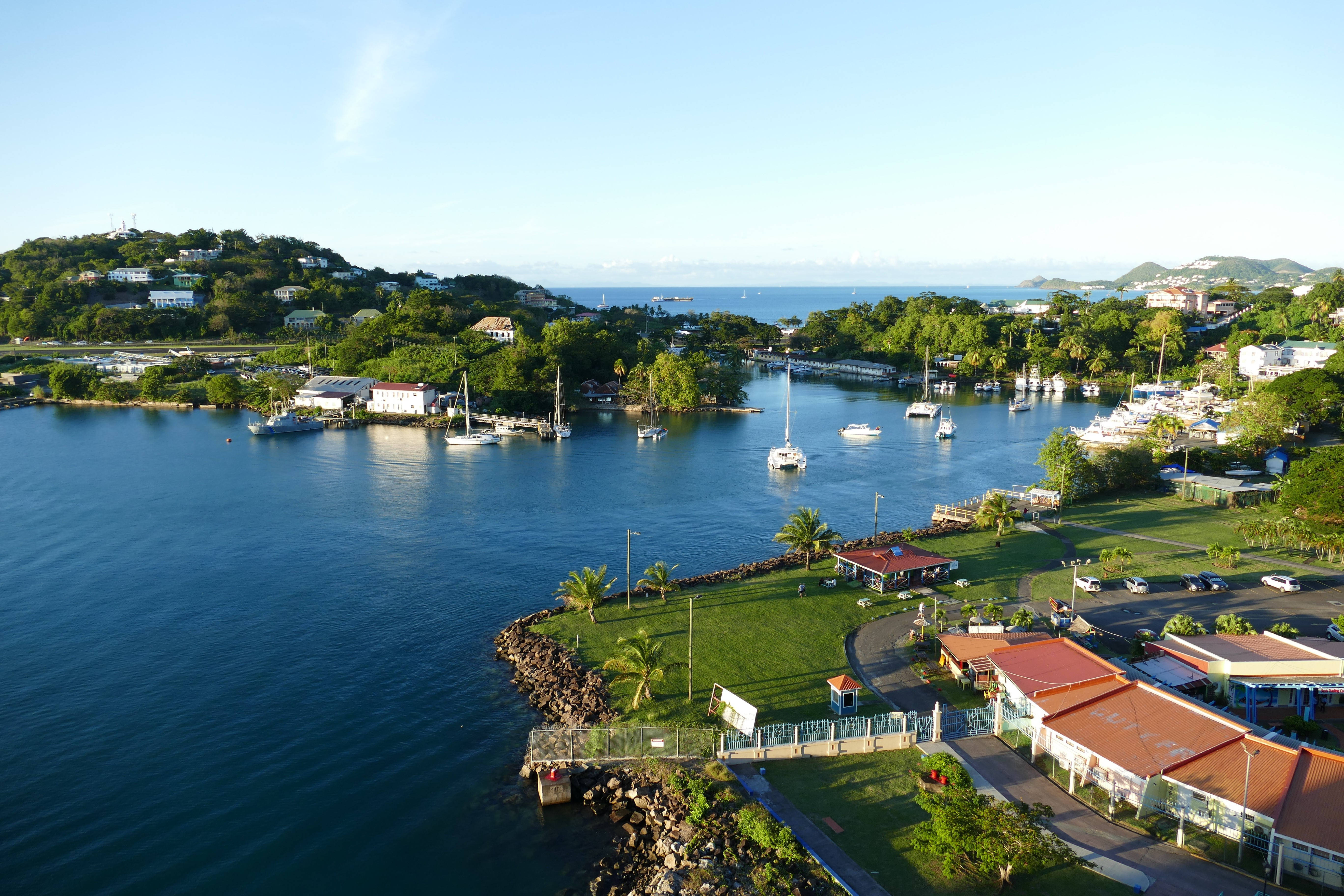 St Lucia, sailboats, turquoise waters, 5K Desktop Wallpaper