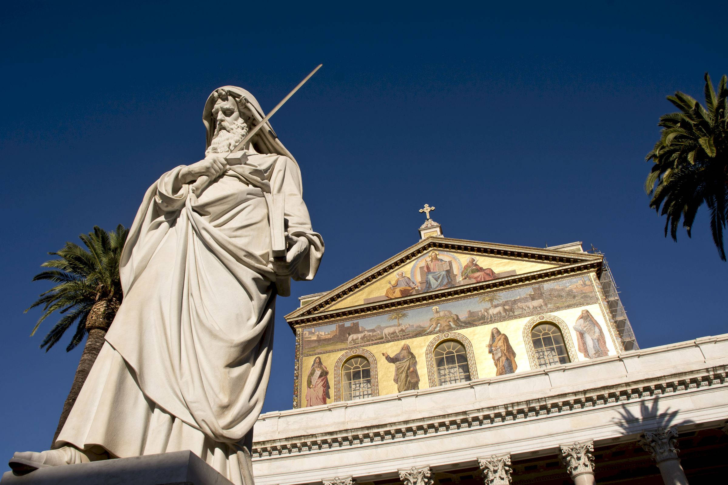 St Paul, statue, sword, Full HD Desktop Wallpaper