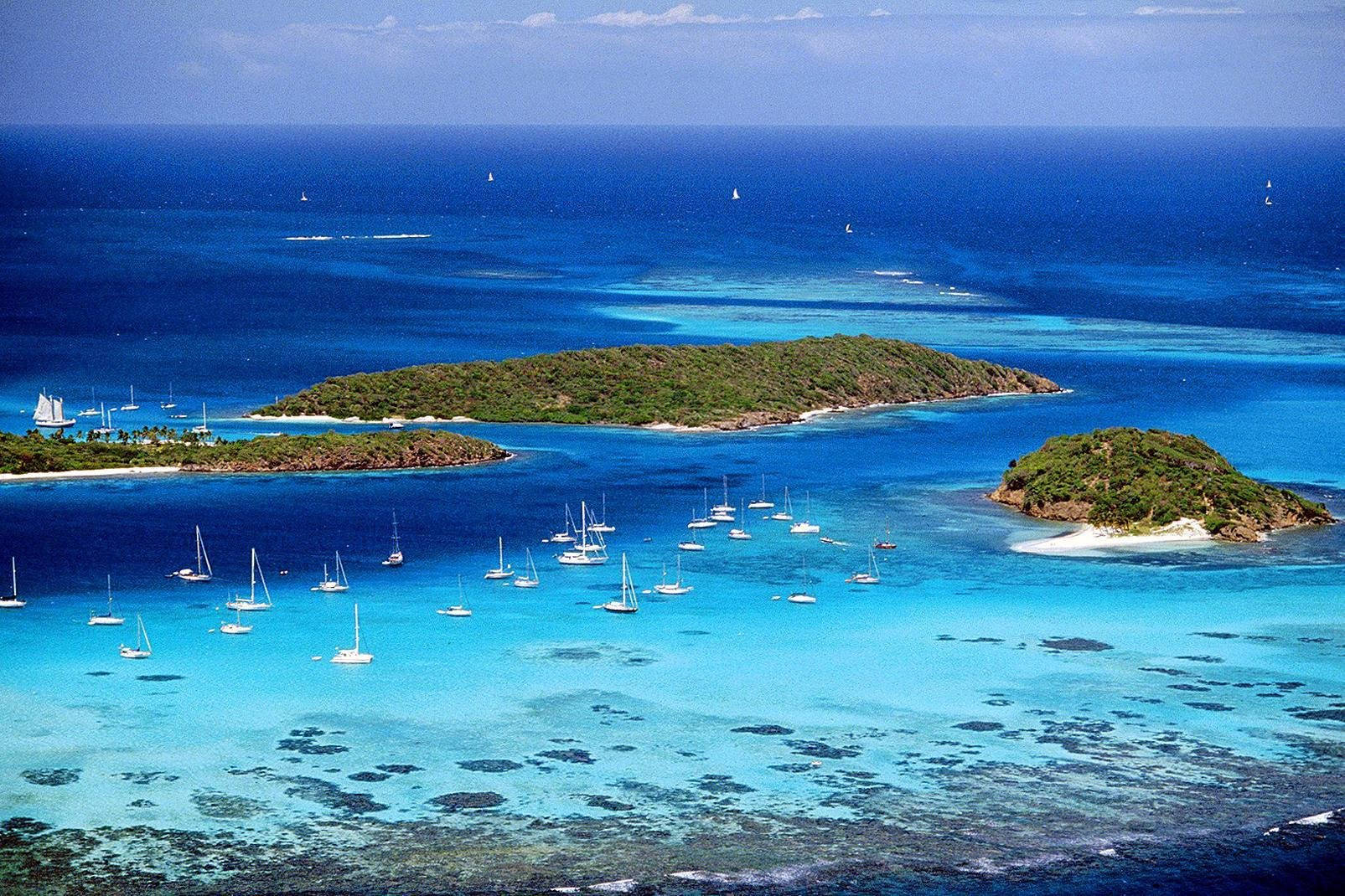 St Vincent And The Grenadines, sailing boats, turquoise lagoon, HD Desktop Wallpaper
