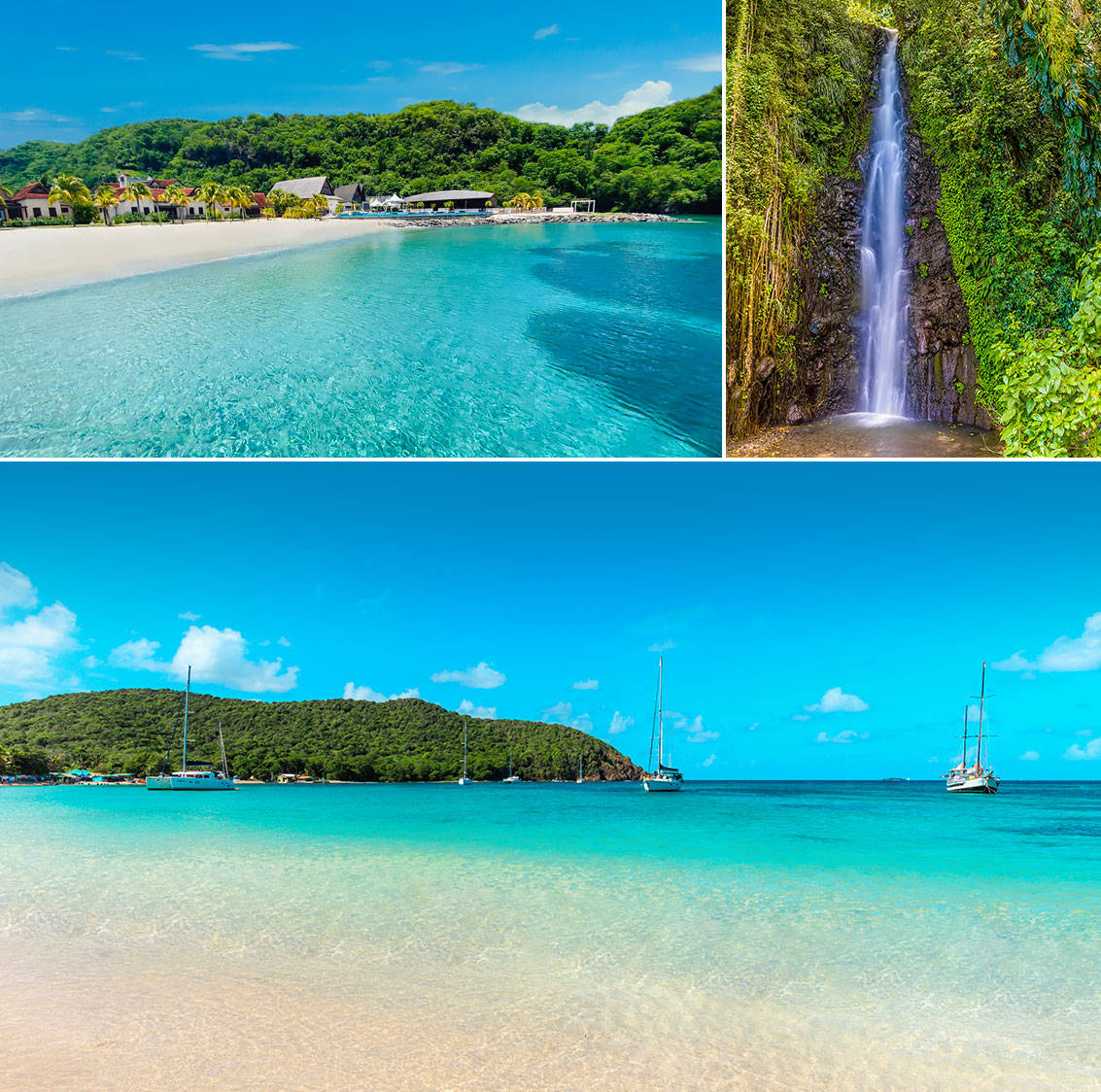 St Vincent And The Grenadines, turquoise waters, white sand, SD Desktop Wallpaper