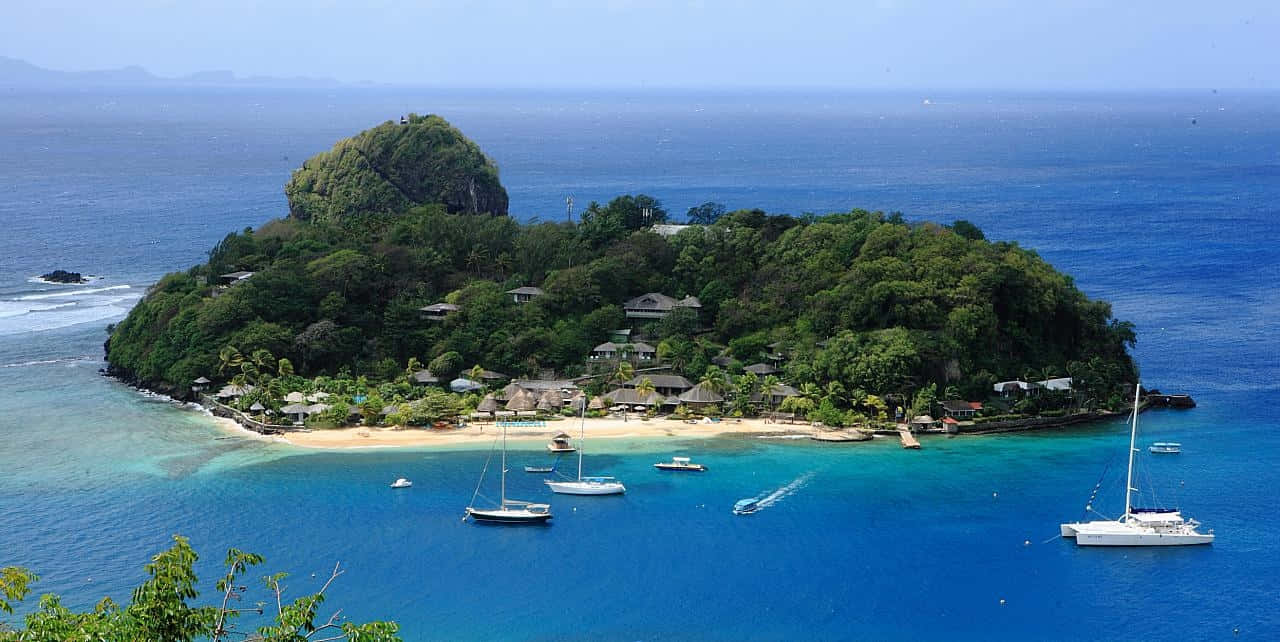 tropical island paradise, St Vincent And Grenadines, sandy beach, HD Desktop Wallpaper