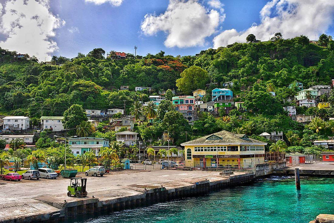 St Vincent And The Grenadines, capital, colorful houses, SD Desktop Wallpaper