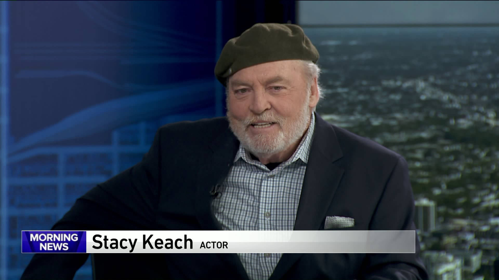 Stacy Keach, white beard, green beret, Full HD Desktop Wallpaper