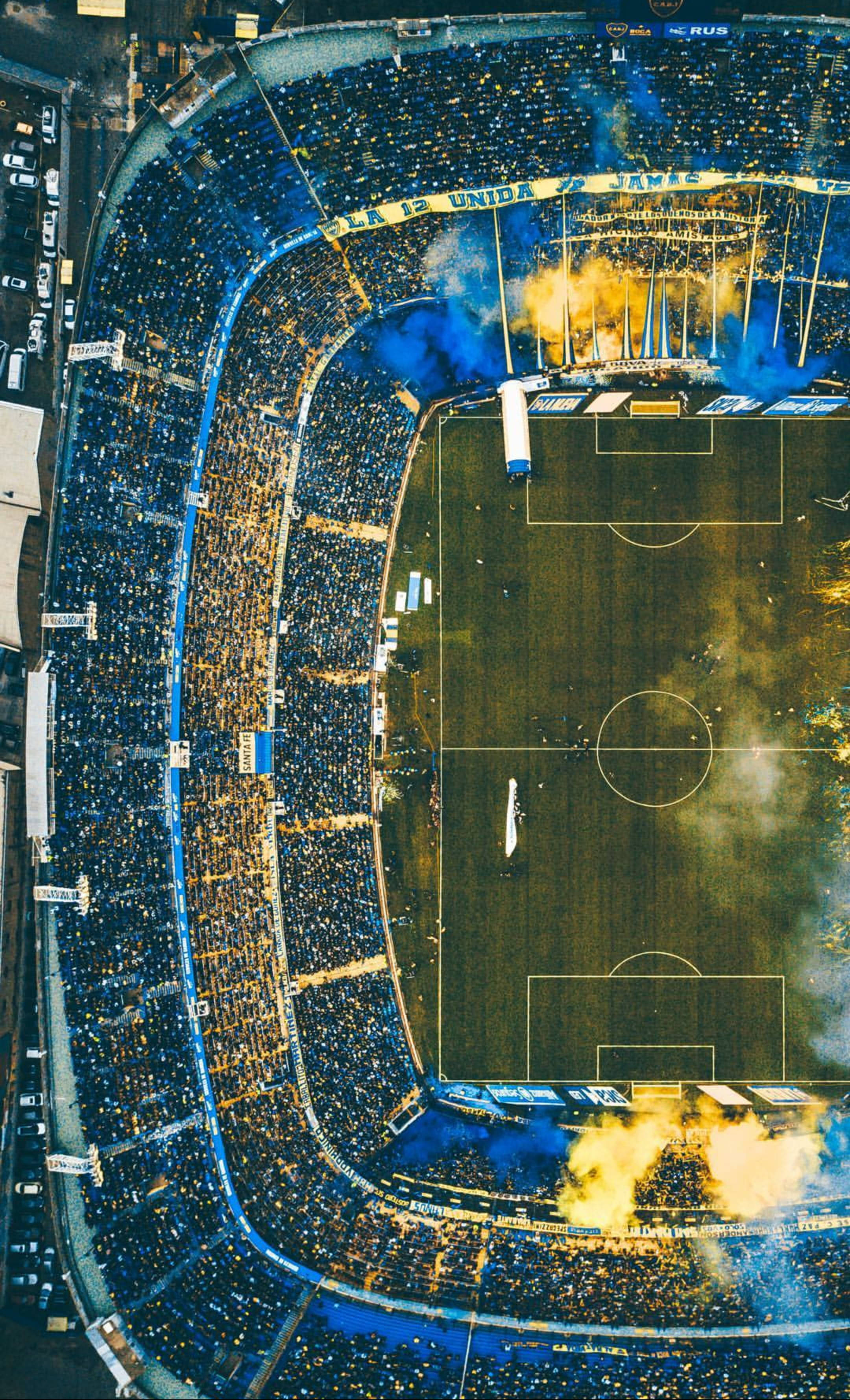 drone shot, HD football stadium, soccer stadium, 2K Phone Wallpaper