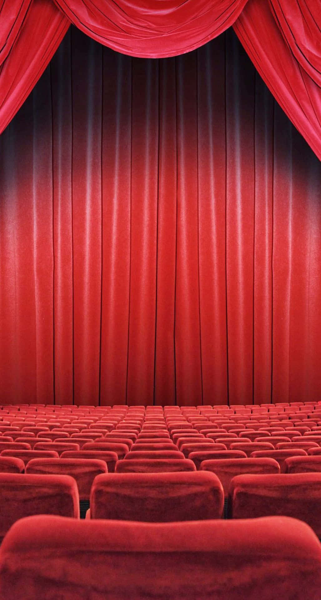 theater, red seats, velvet curtain, Full HD Phone Wallpaper