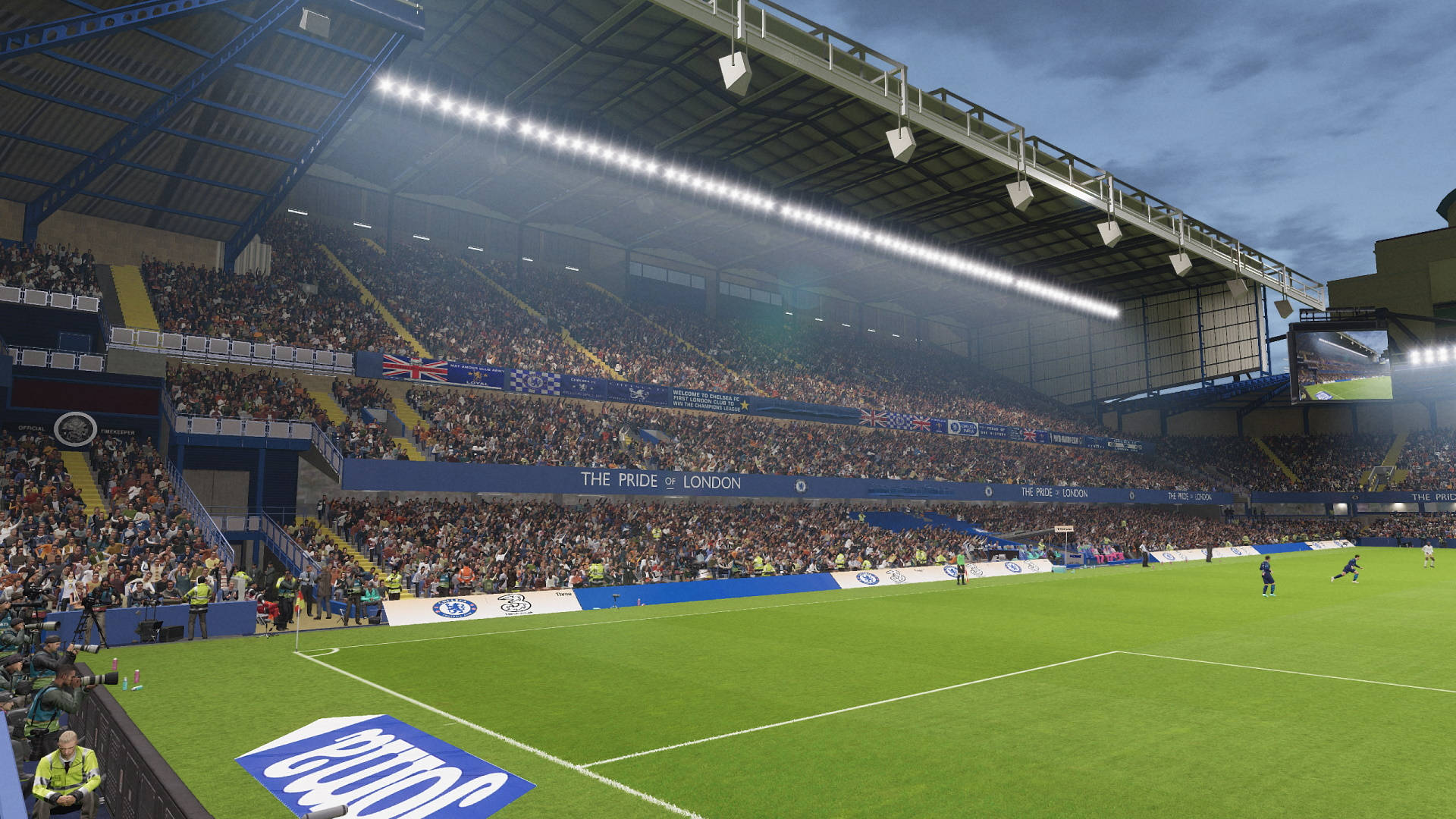 Stamford Bridge, afternoon game, dusk, Full HD Desktop Wallpaper