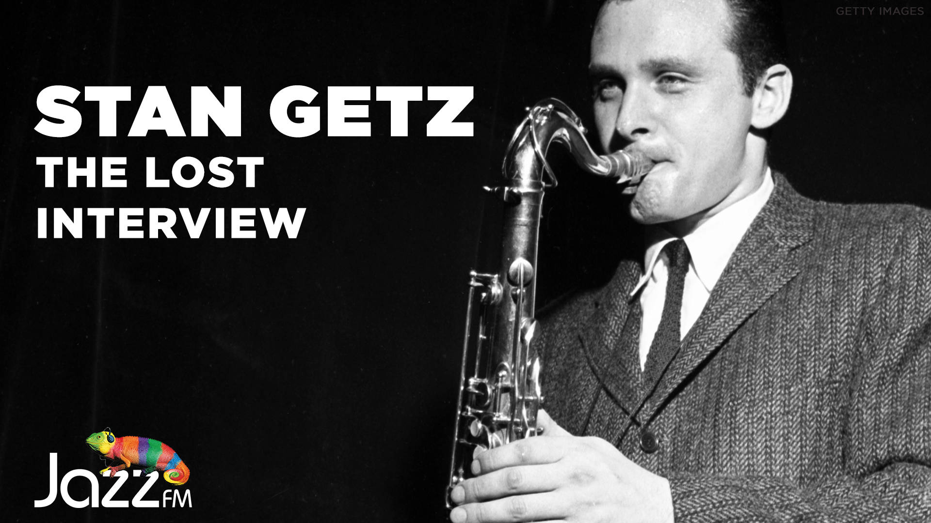 Stan Getz, jazz saxophonist, black and white portrait, Full HD Desktop Wallpaper