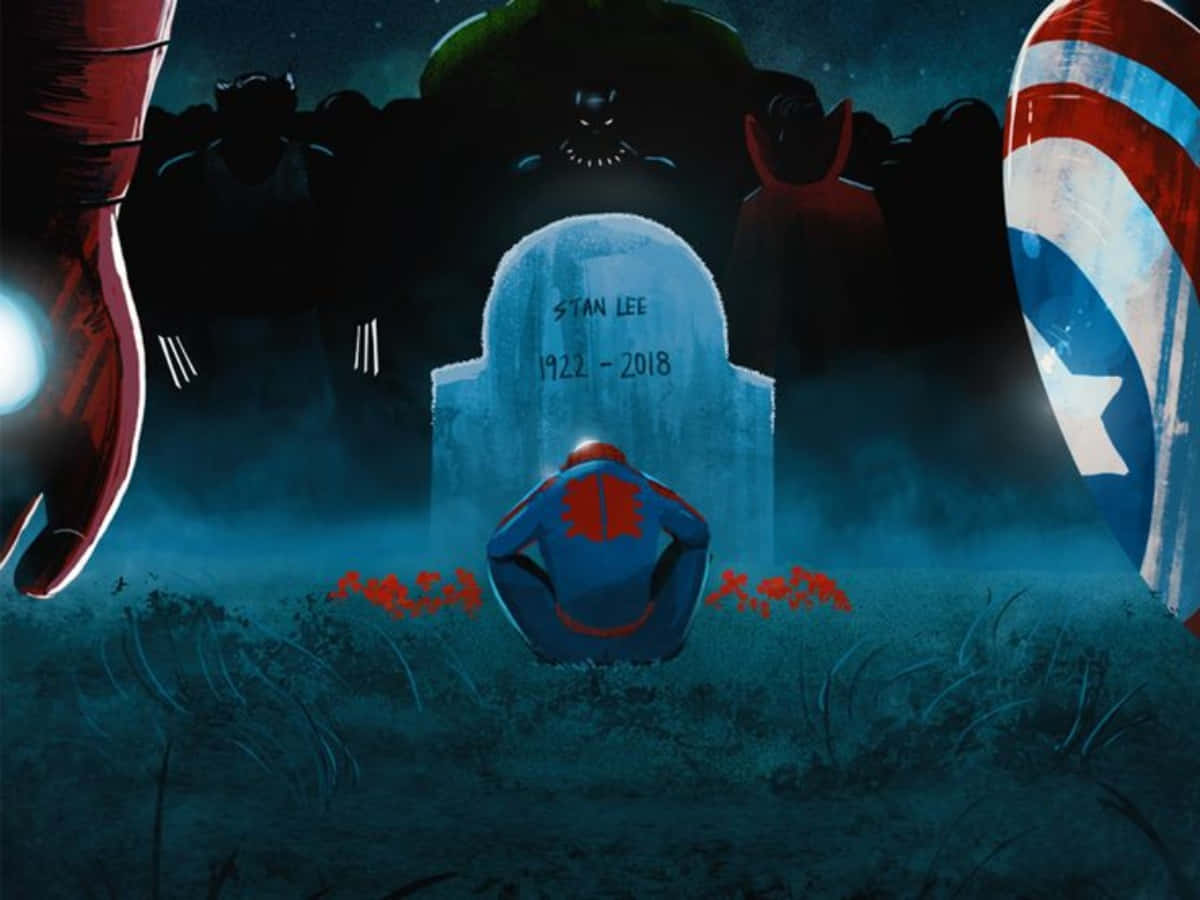 Stan Lee, grave, superheroes, SD Desktop Wallpaper