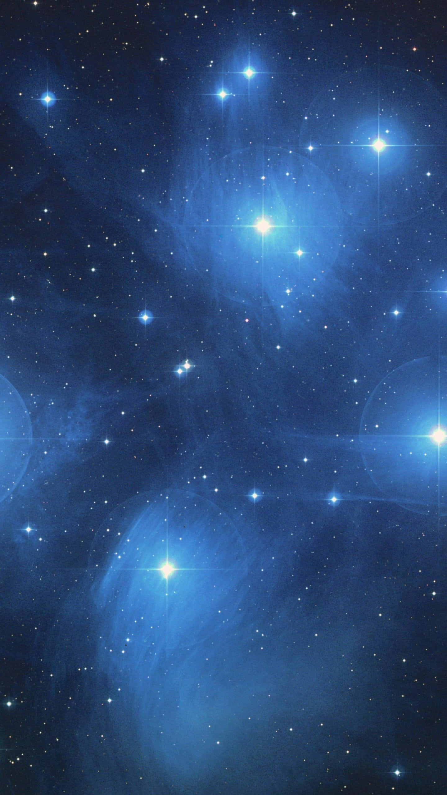 Star Cluster, cosmic expanse, glowing stars, 2K Phone Wallpaper
