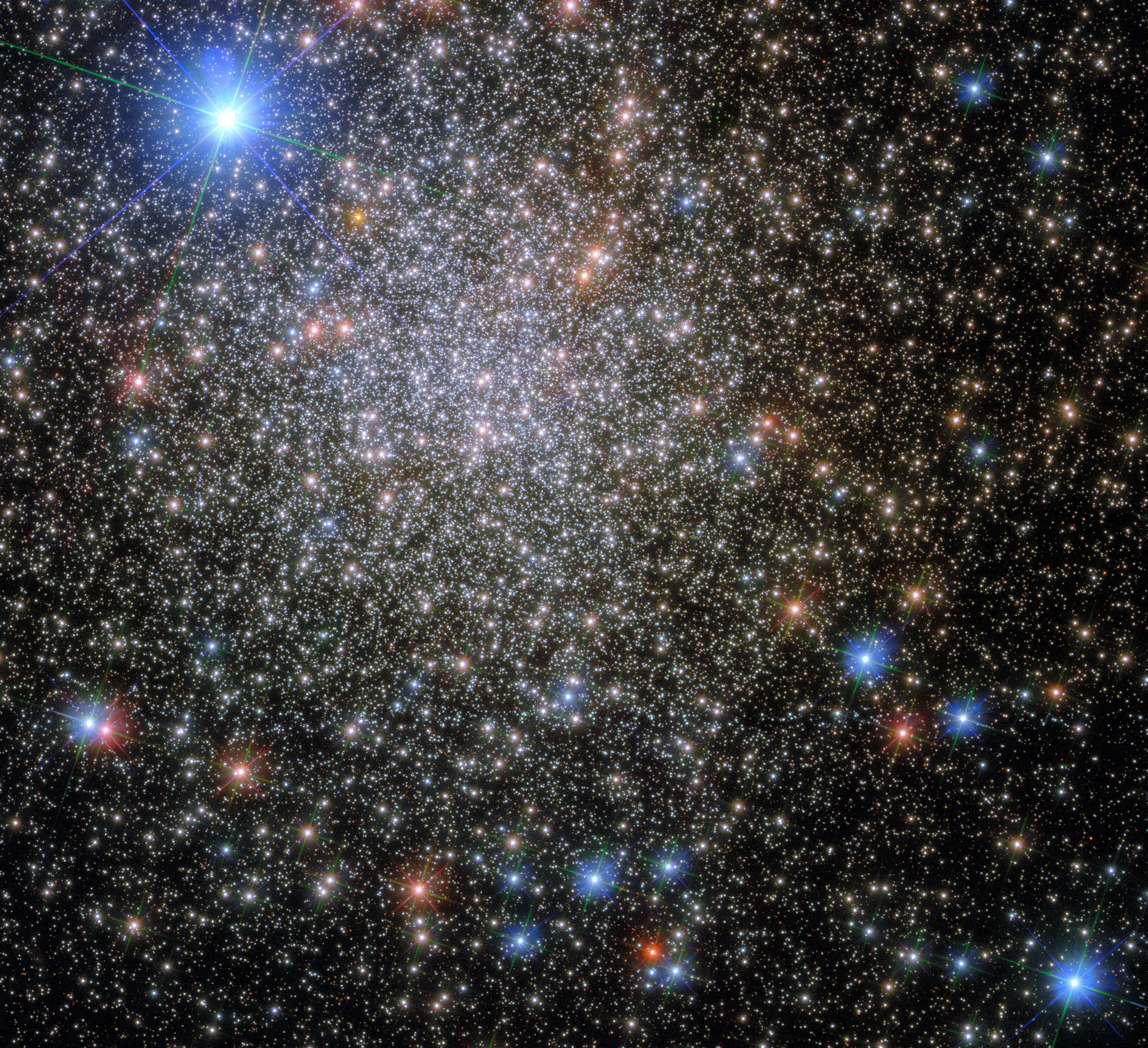 Star Cluster, blue giants, orange giants, 2K Desktop Wallpaper