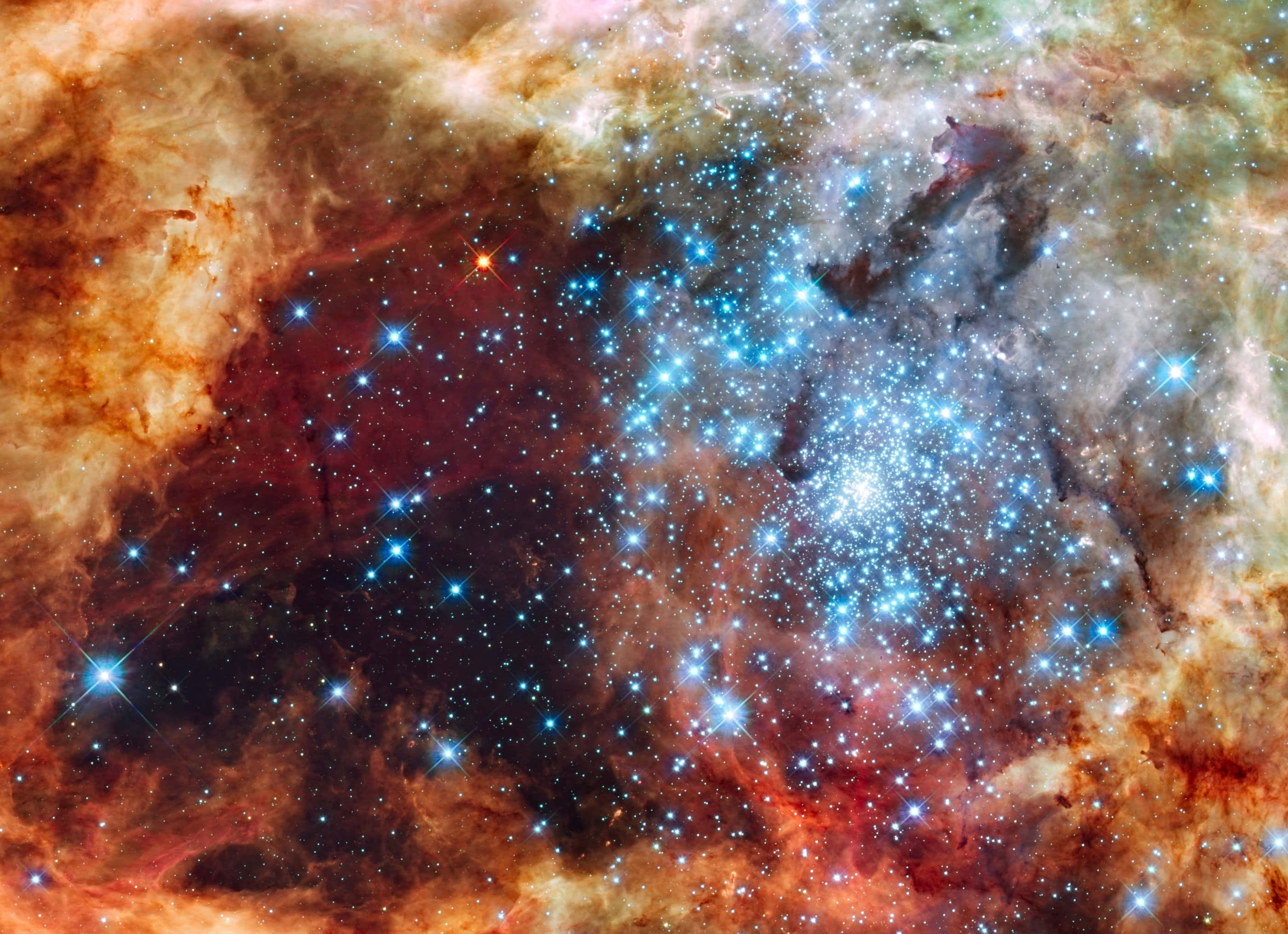 Star Cluster, 2800 x 2030, cosmic nebula, 2K Desktop Wallpaper