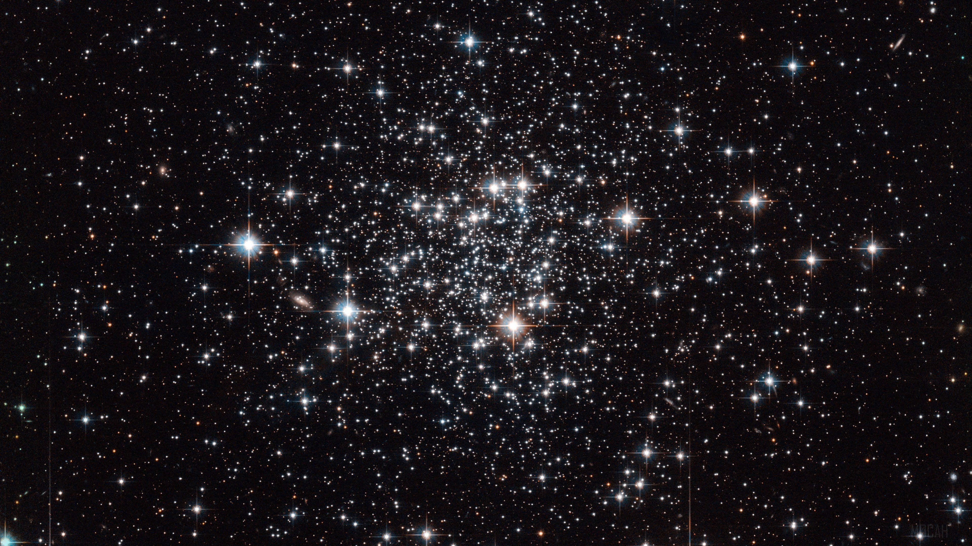 Star Cluster, 3840 x 2160, deep black cosmic void, 4K Desktop Wallpaper