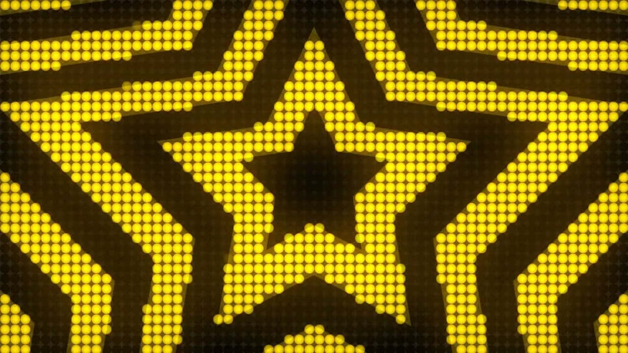illuminated yellow star pattern, glowing yellow star pattern, dots, HD Desktop Wallpaper