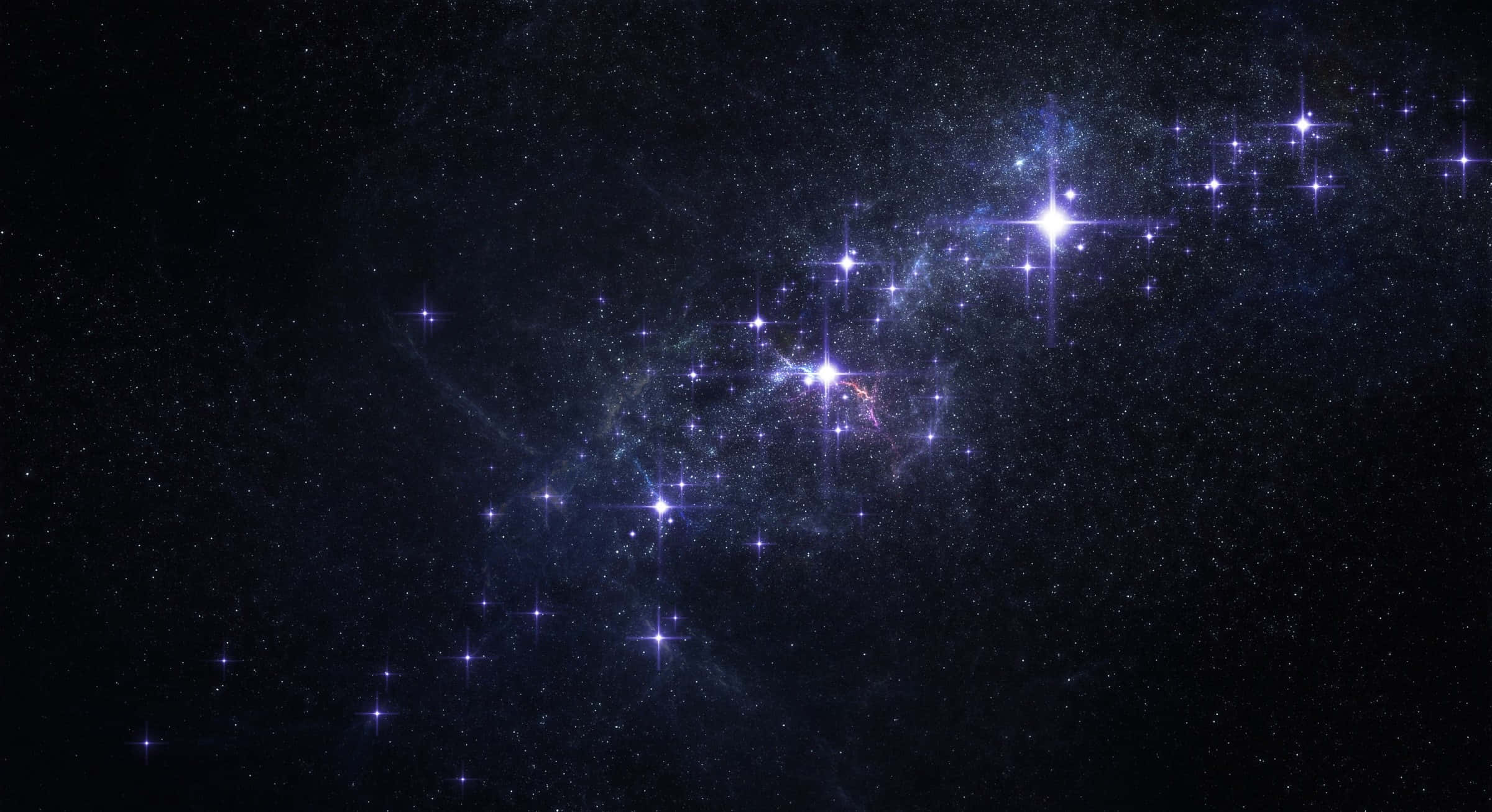 Star Cluster, glowing blue stars, cosmic dust, Full HD Desktop Wallpaper
