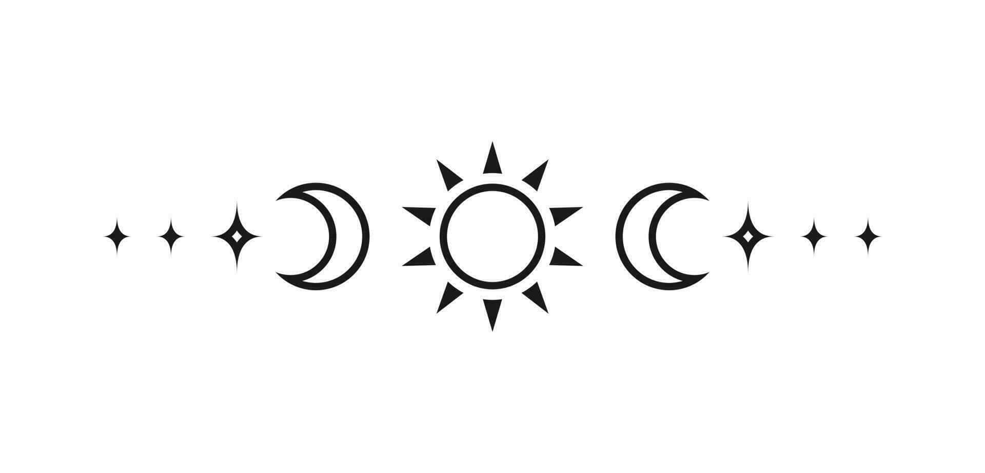 Bohemian Sun Moon Stars Sequence, sun, moon, Full HD Desktop Wallpaper