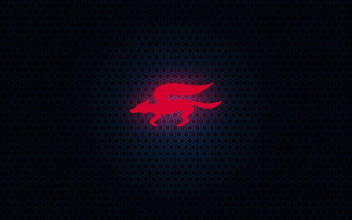 Team Star Fox, red, stylized fox with wings, SD Desktop Wallpaper
