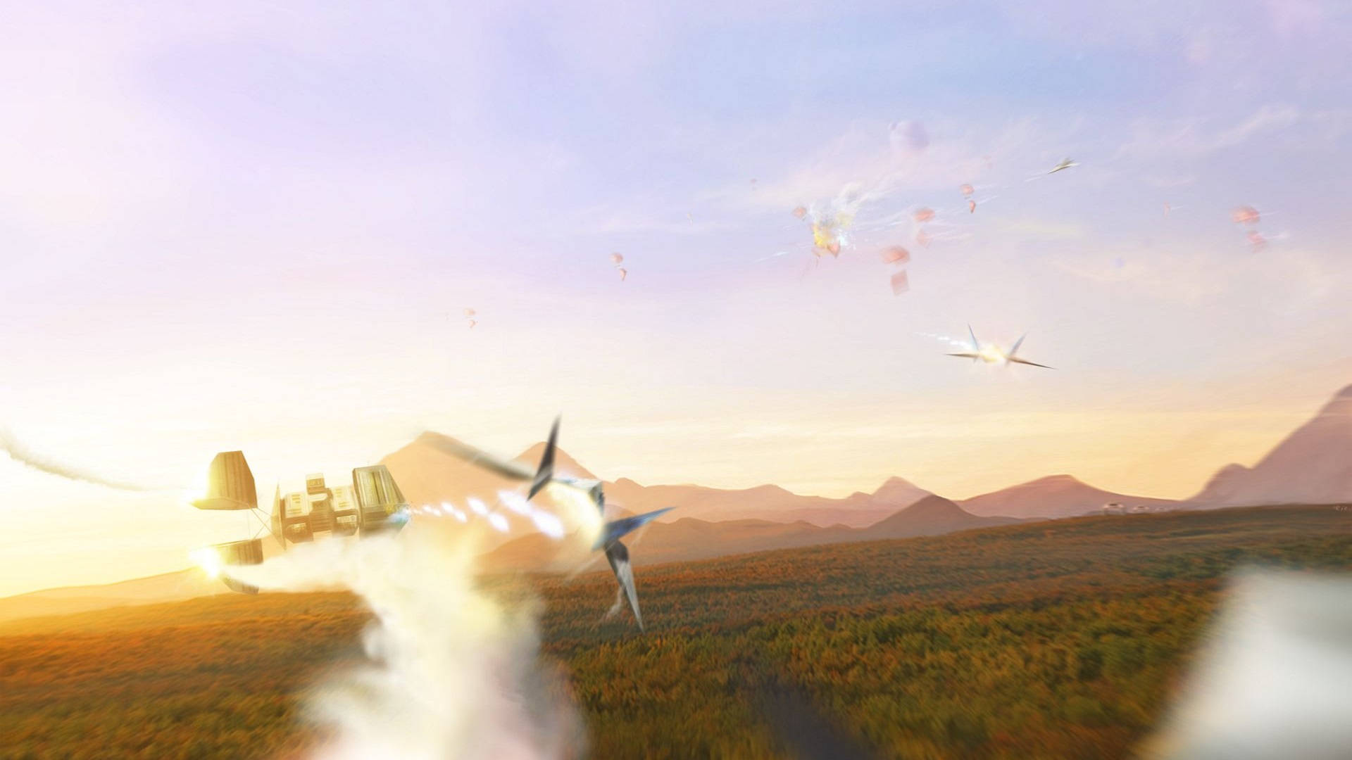 Star Fox, battleships, fighter jets, Full HD Desktop Wallpaper