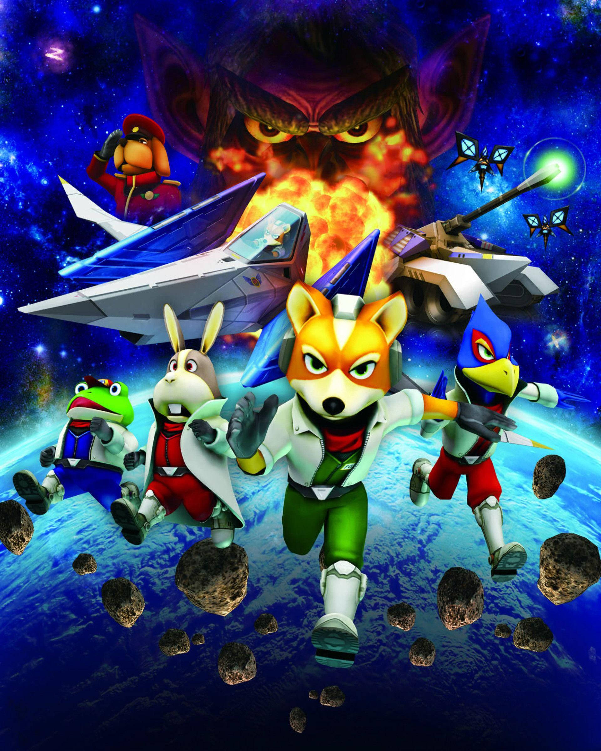 Star Fox, anime-style, team of animal heroes, Full HD Phone Wallpaper