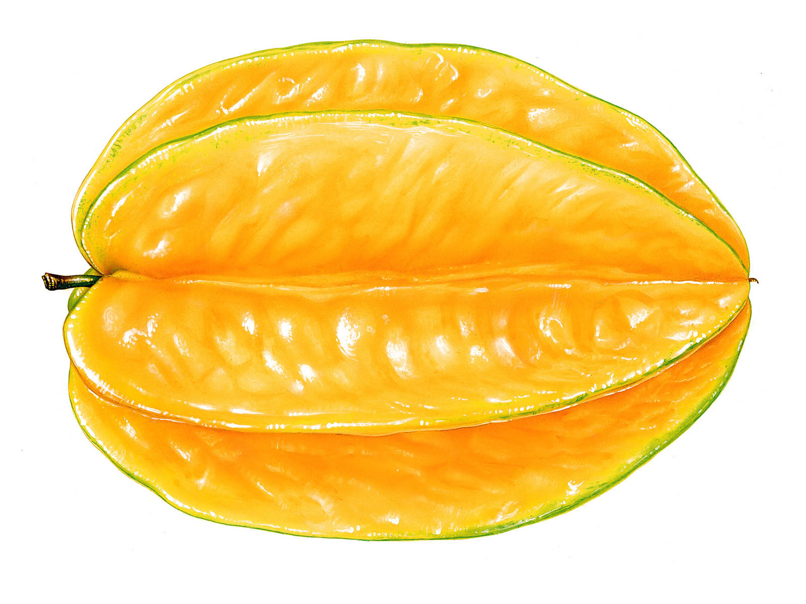 yellow orange star fruit, starfruit, sliced in half, HD Desktop Wallpaper