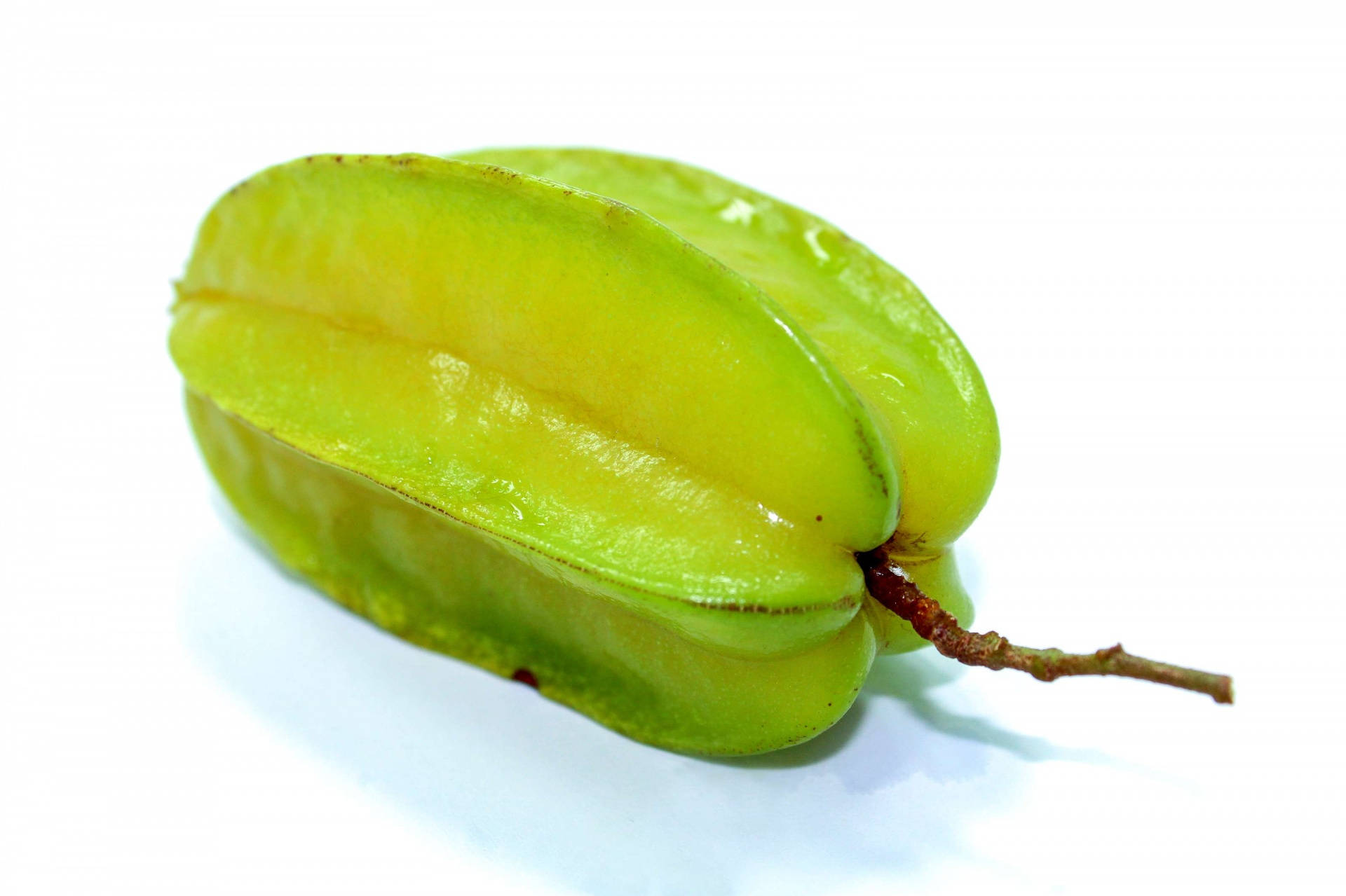 green star fruit, glossy surface, short stem, Full HD Desktop Wallpaper