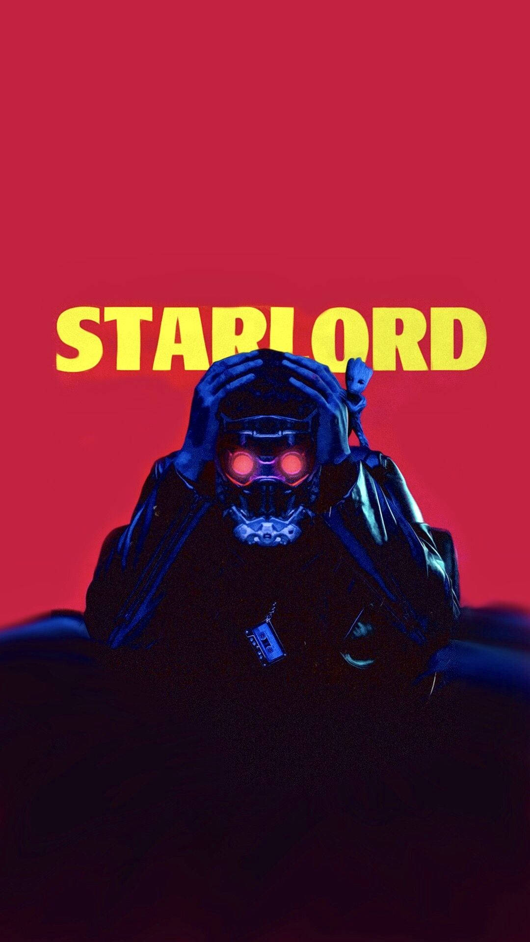 Star-Lord, helmet, glowing red eyes, Full HD Phone Wallpaper
