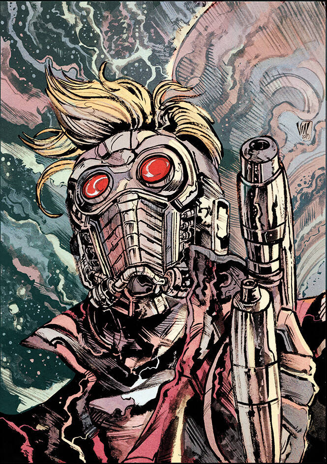 Star Lord, pop art, cyborg, SD Phone Wallpaper