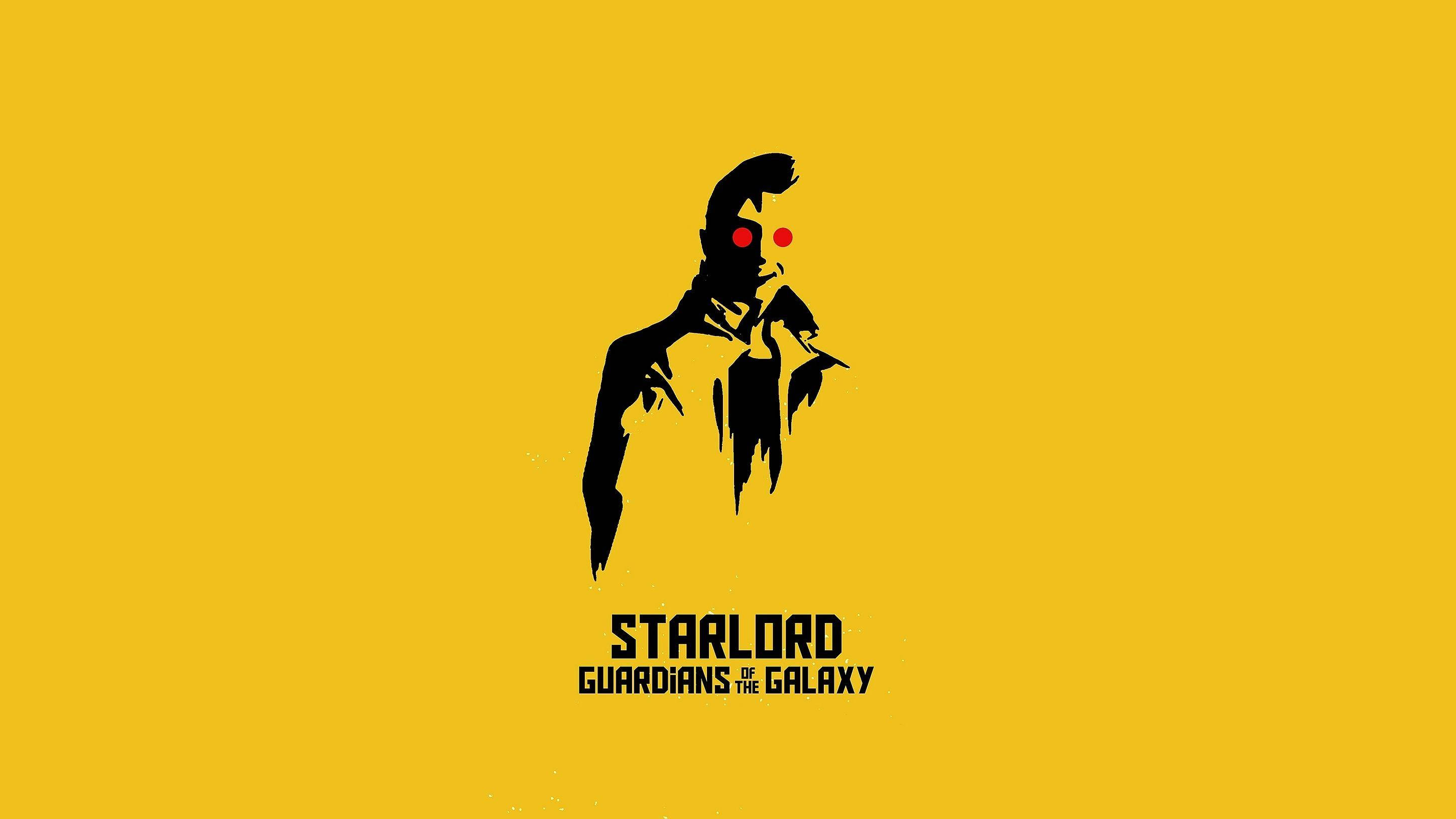 Star Lord, yellow, red eyes, 2K Desktop Wallpaper
