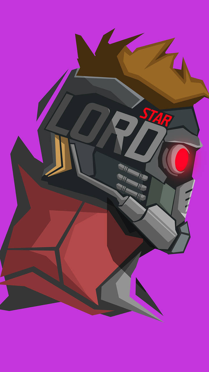 Star-Lord, red glowing eye, spiky brown hair, HD Phone Wallpaper