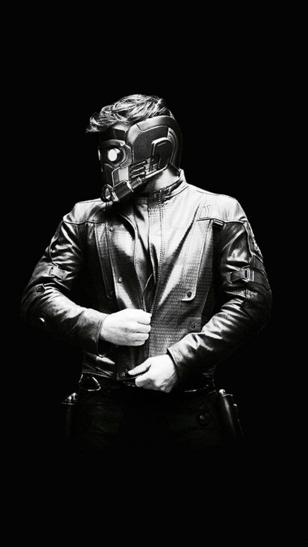 Star-Lord, helmet, leather jacket, Full HD Phone Wallpaper