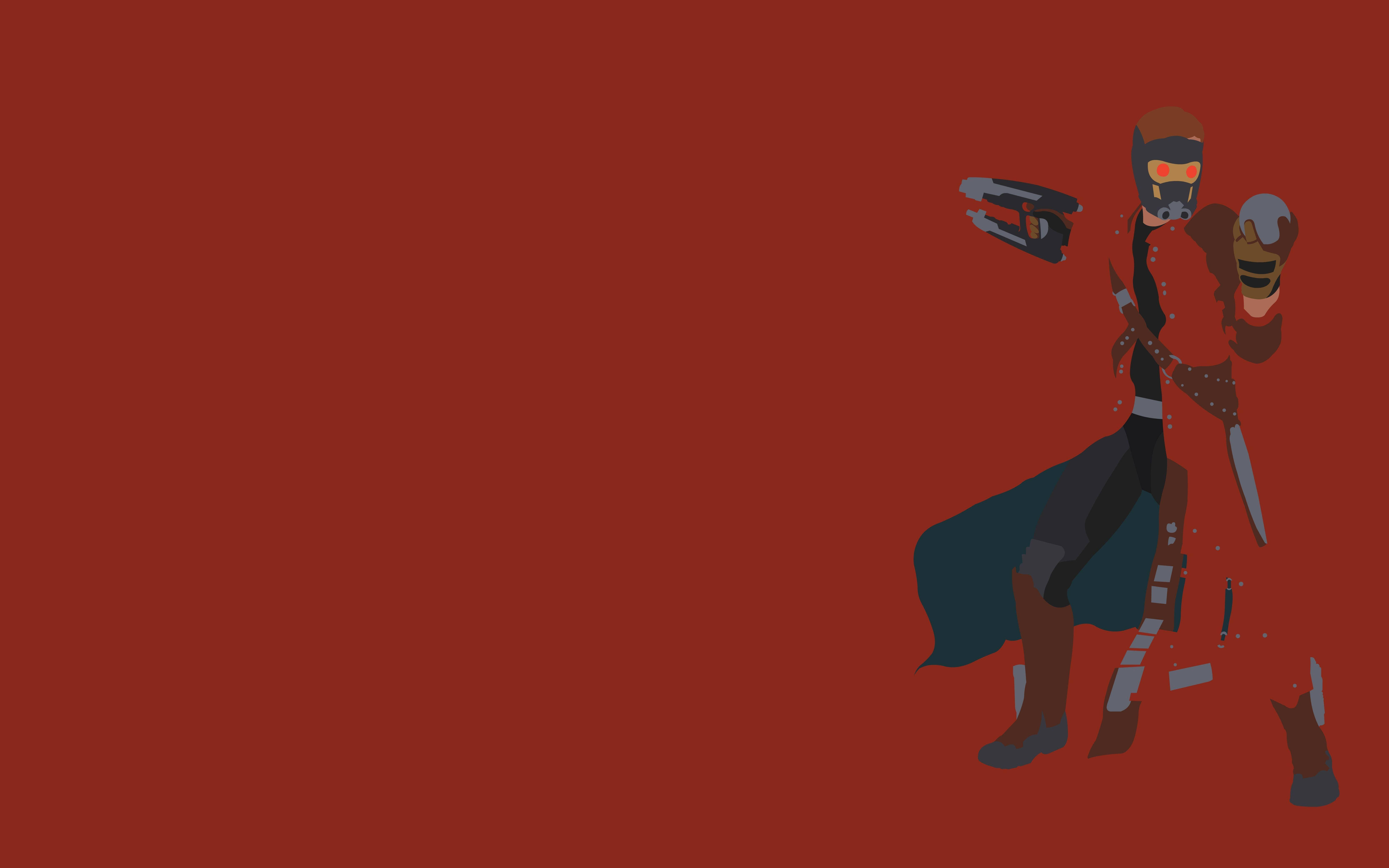 Star Lord, red and black armor, weapon, 5K Desktop Wallpaper