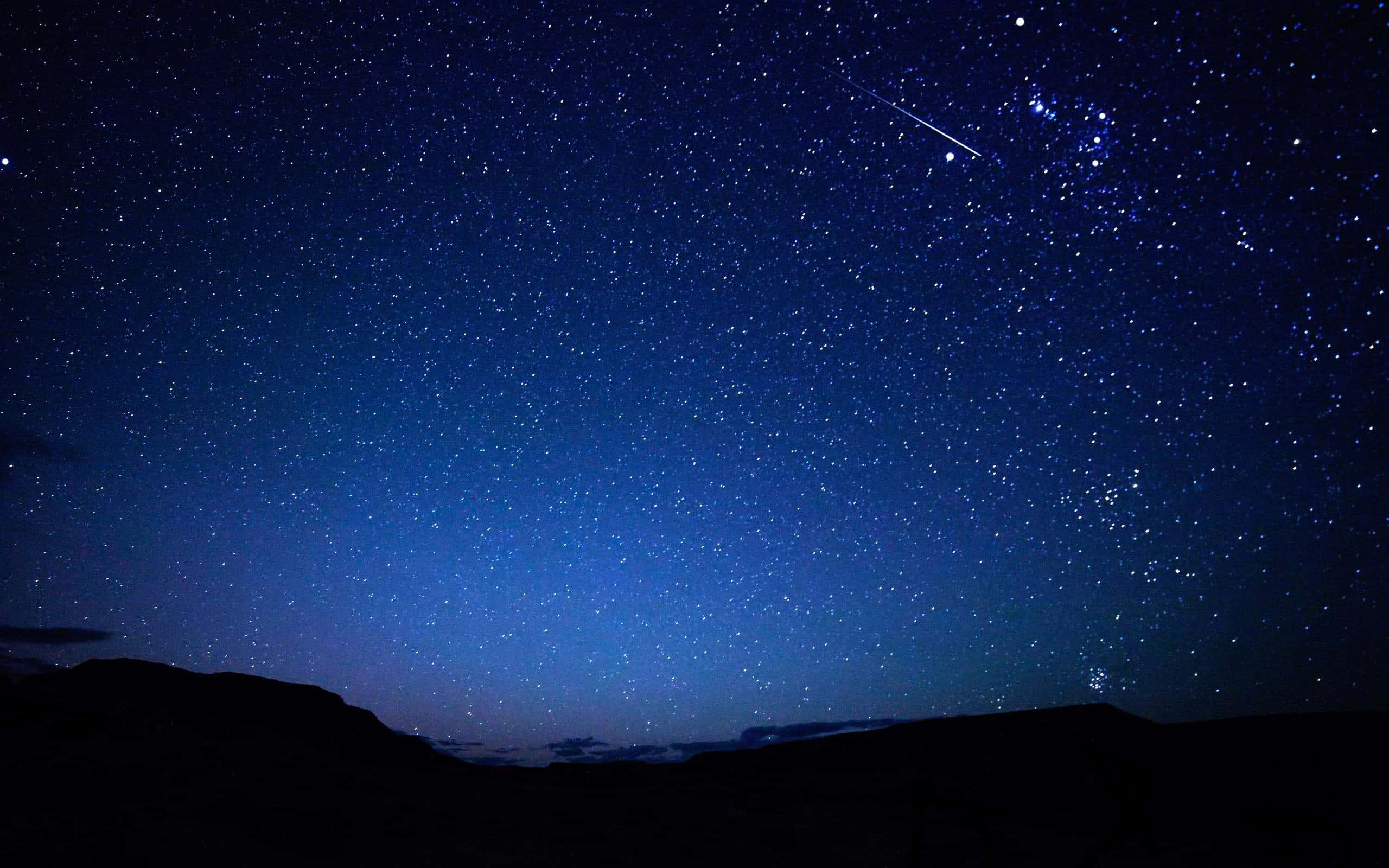 Star Sky, starry night sky, bright meteor, 2K Desktop Wallpaper