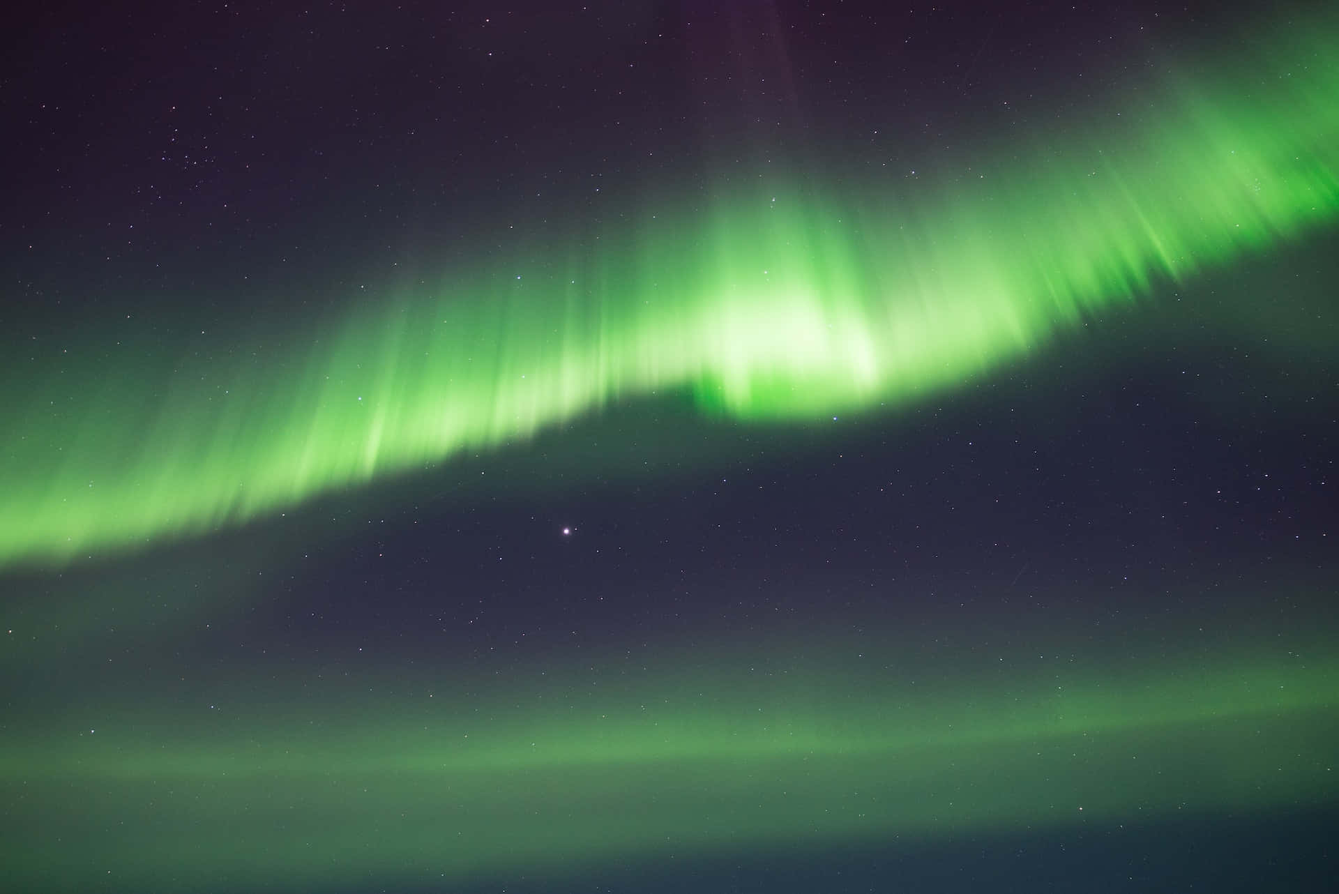 aurora borealis, starry night sky, purple gradients, Full HD Desktop Wallpaper