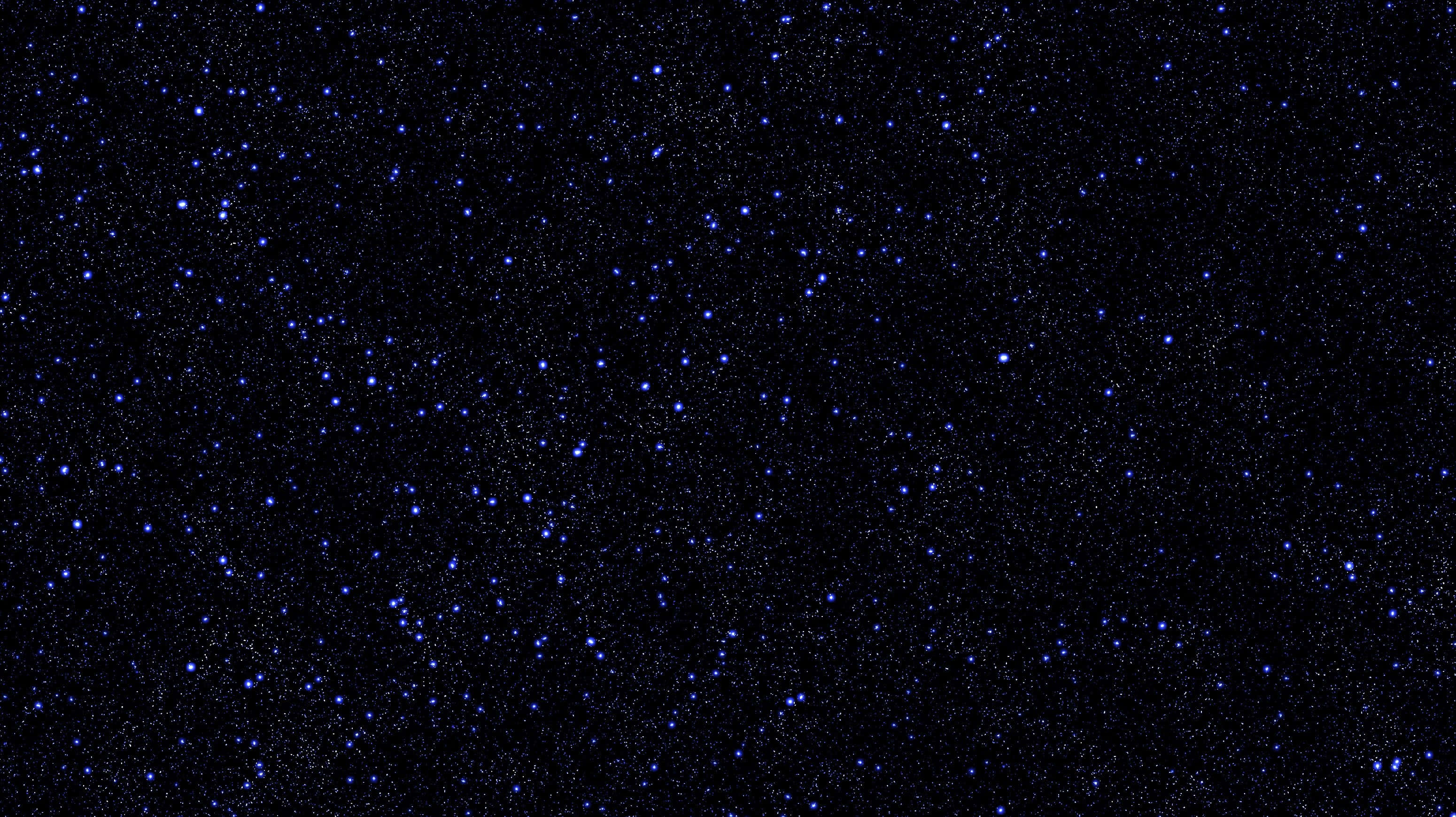 Starry Sky, glowing blue stars, deep black cosmic expanse, 2K Desktop Wallpaper