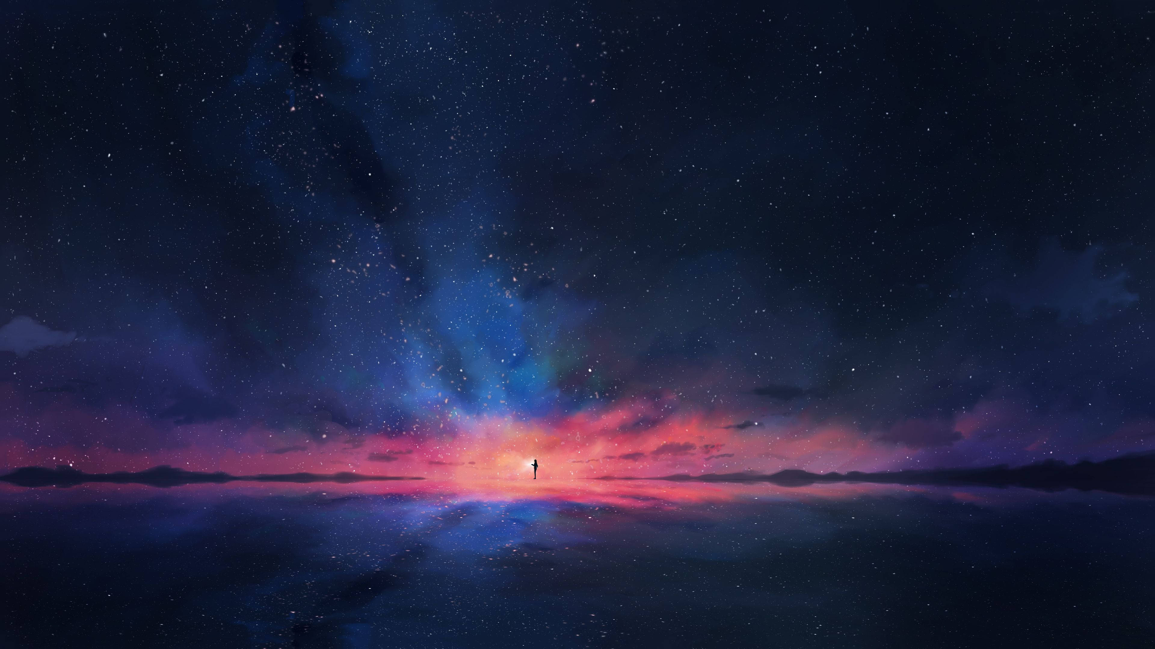Star Space, 3840 x 2160, vibrant cosmic sky, 4K Desktop Wallpaper